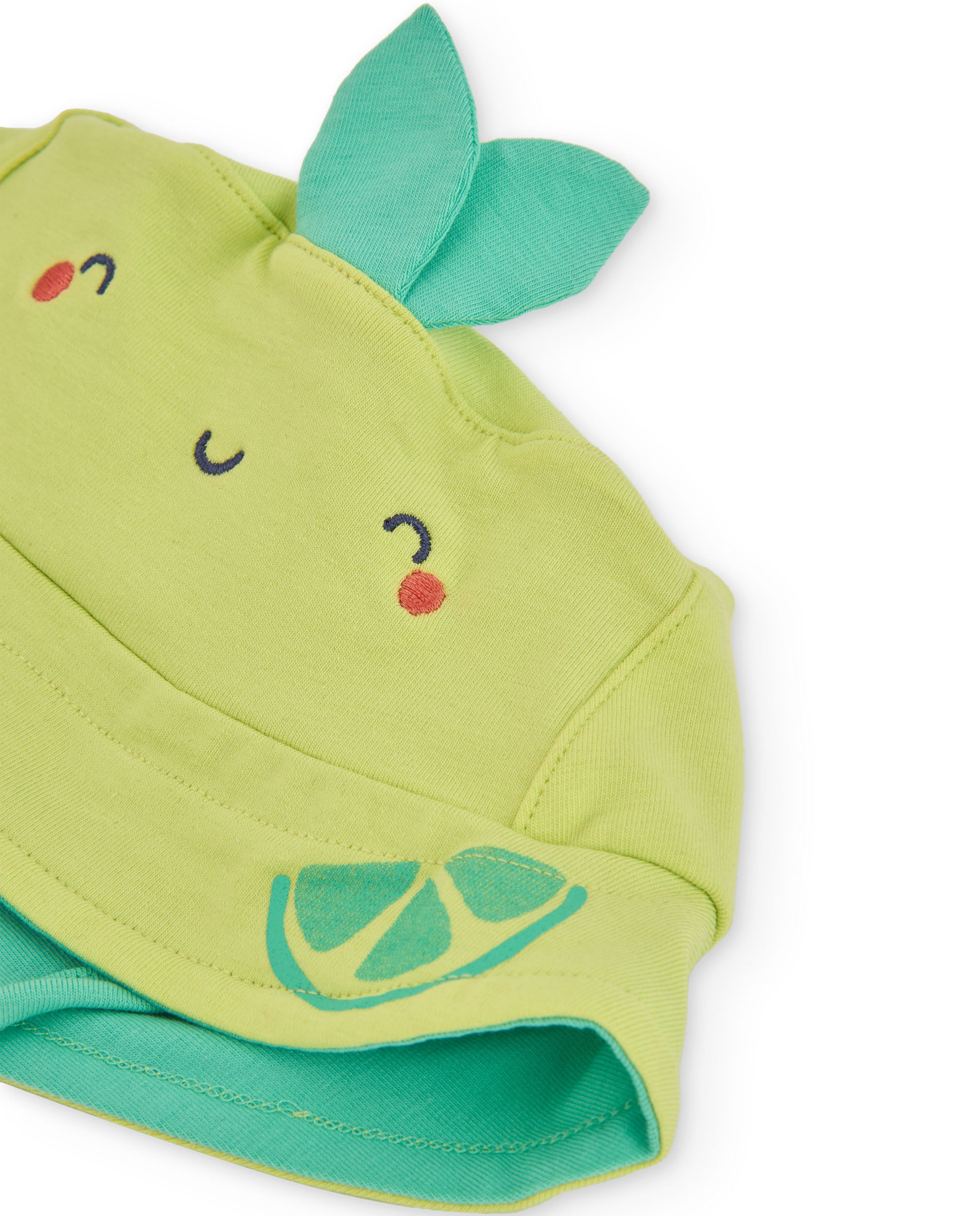 TucTuc Accessori Cappellino Maglia Neonato Verde Laccetti Sole