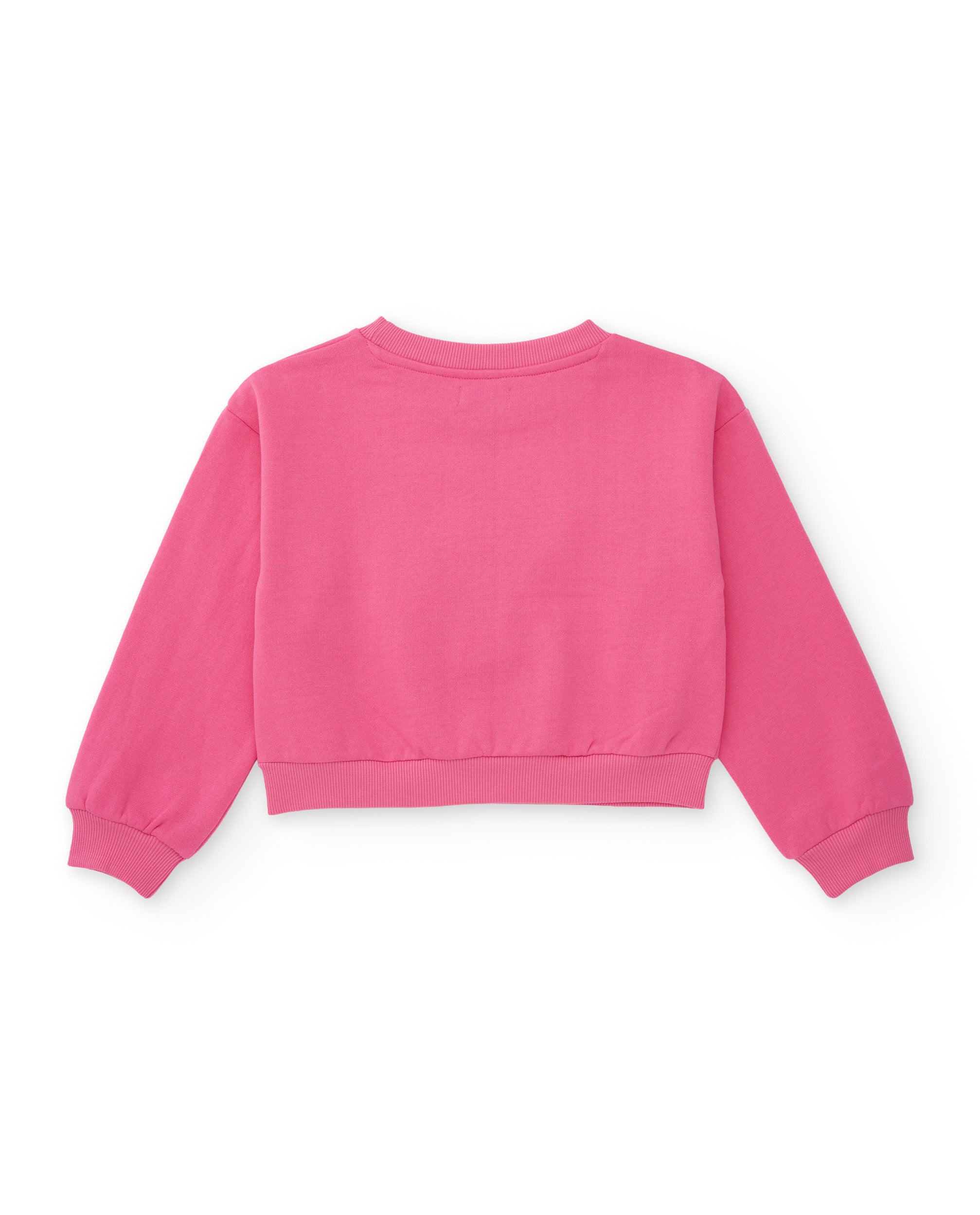 TucTuc Felpe Felpa Bambina Rosa Cuore Pizzo Cotone 6A