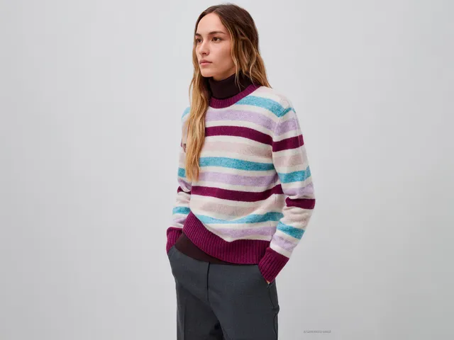United Colors of Benetton Maglione Lana Shetland Righe Taglia XS