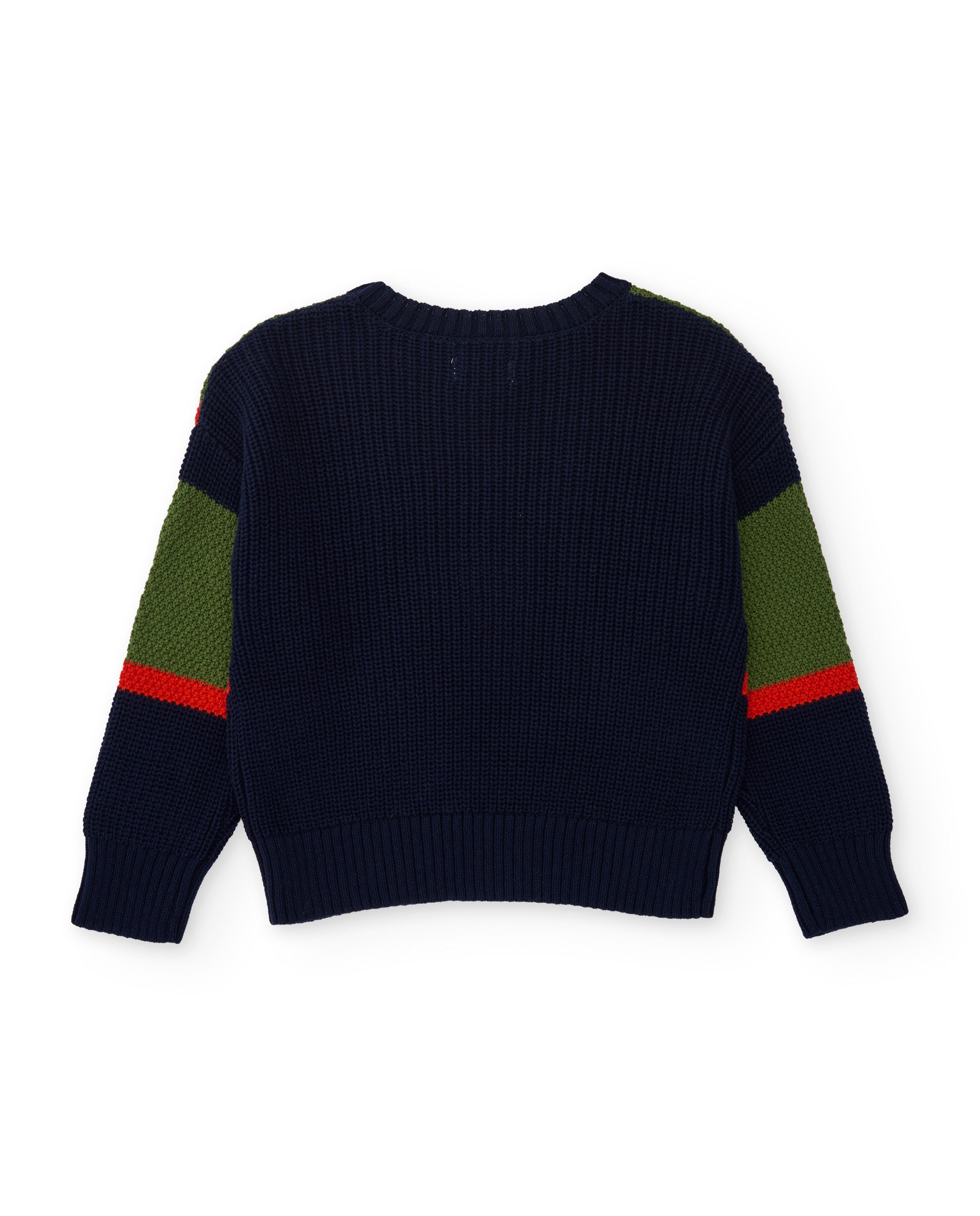 TucTuc Maglioni Tricot Righe Blu Navy Bambino Girocollo