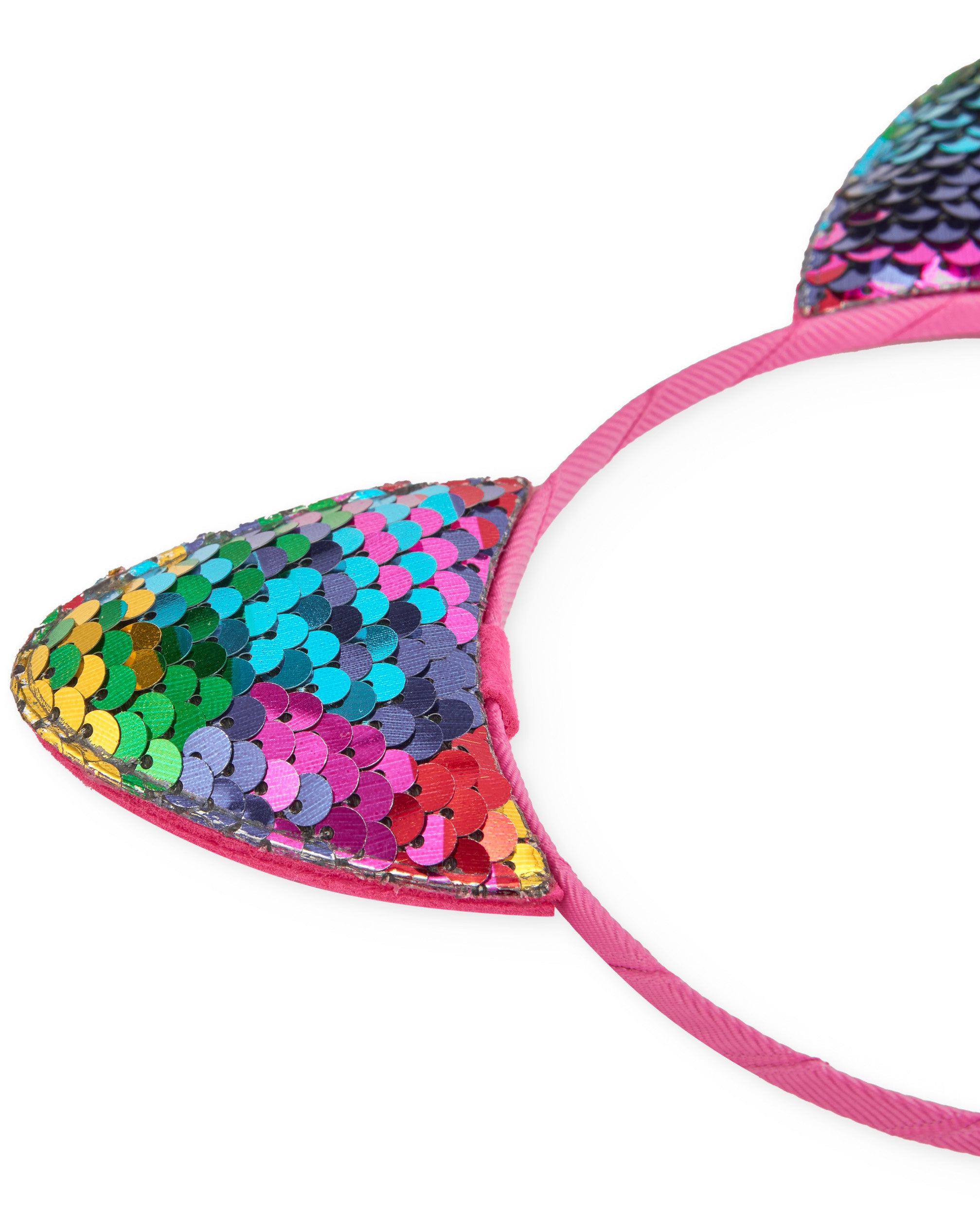 TucTuc Accessori Cerchietto bambina rosa orecchiette paillettes
