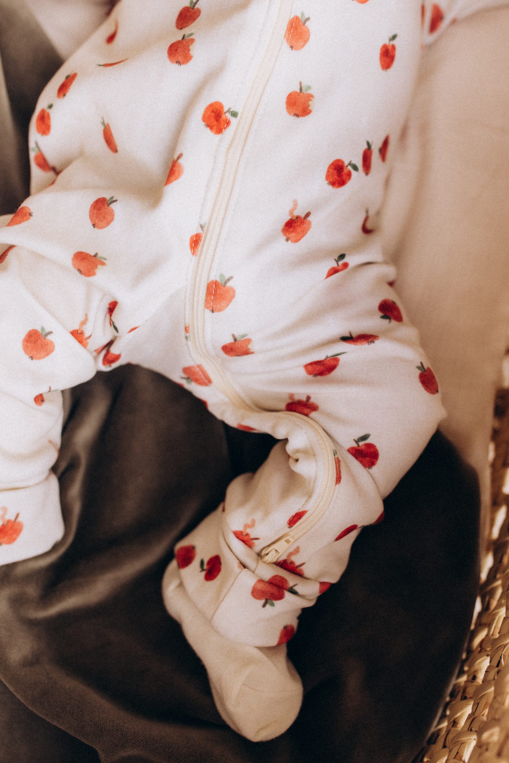 Woolly Organic Baby Sleepsuits tutina zip cotone bio Nordic Flora