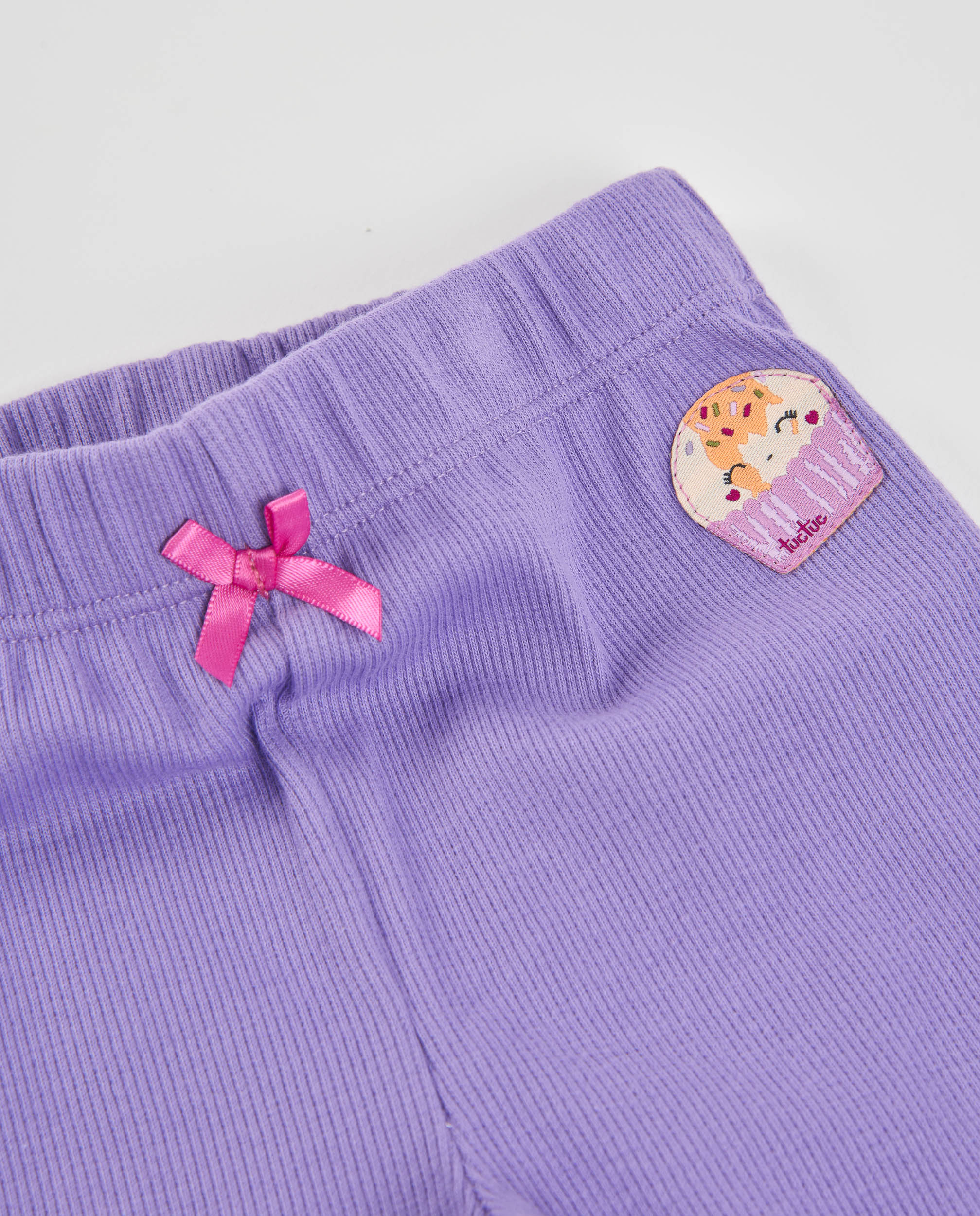 TucTuc Completi felpa neonato viola cuori 2 pezzi