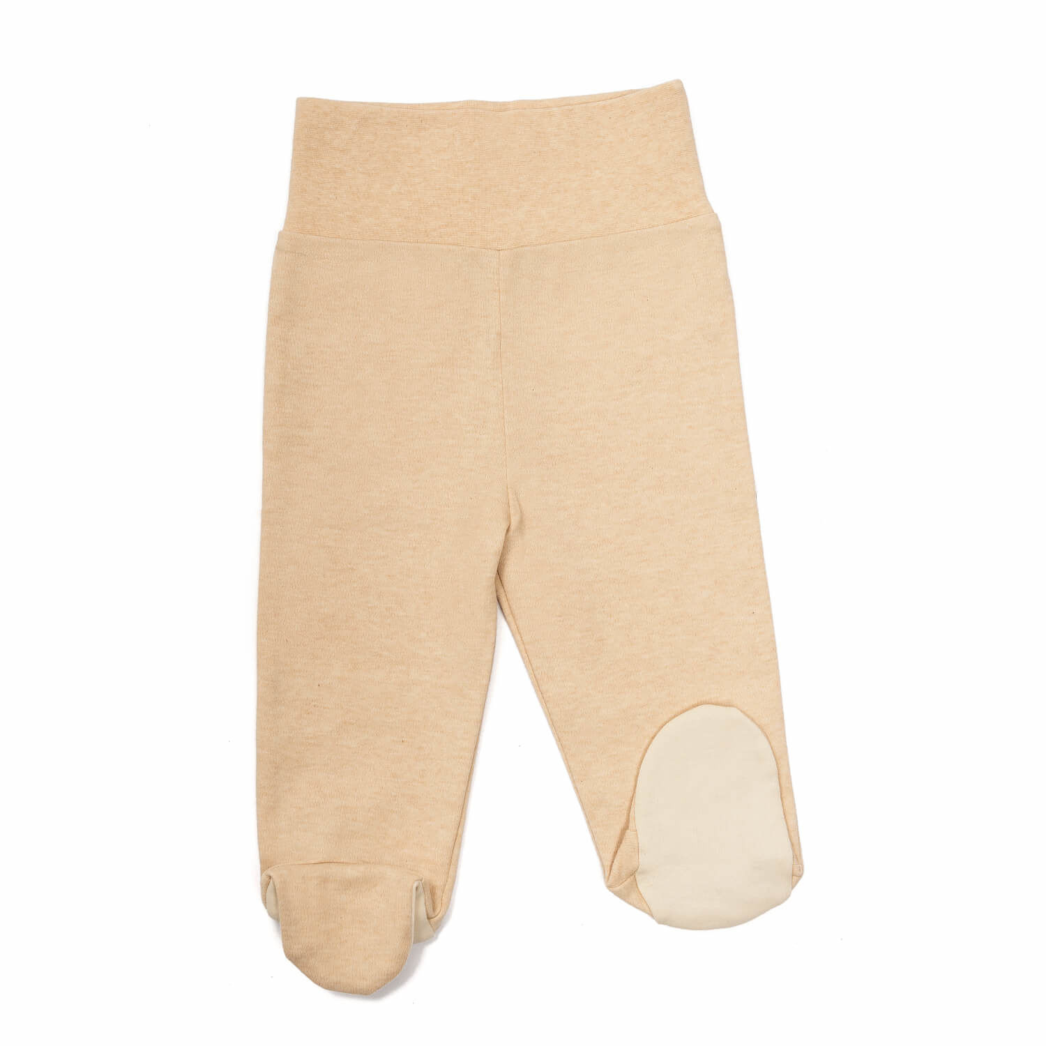Pamboo Organic Baby leggings neonato con piedini crema cotone bio