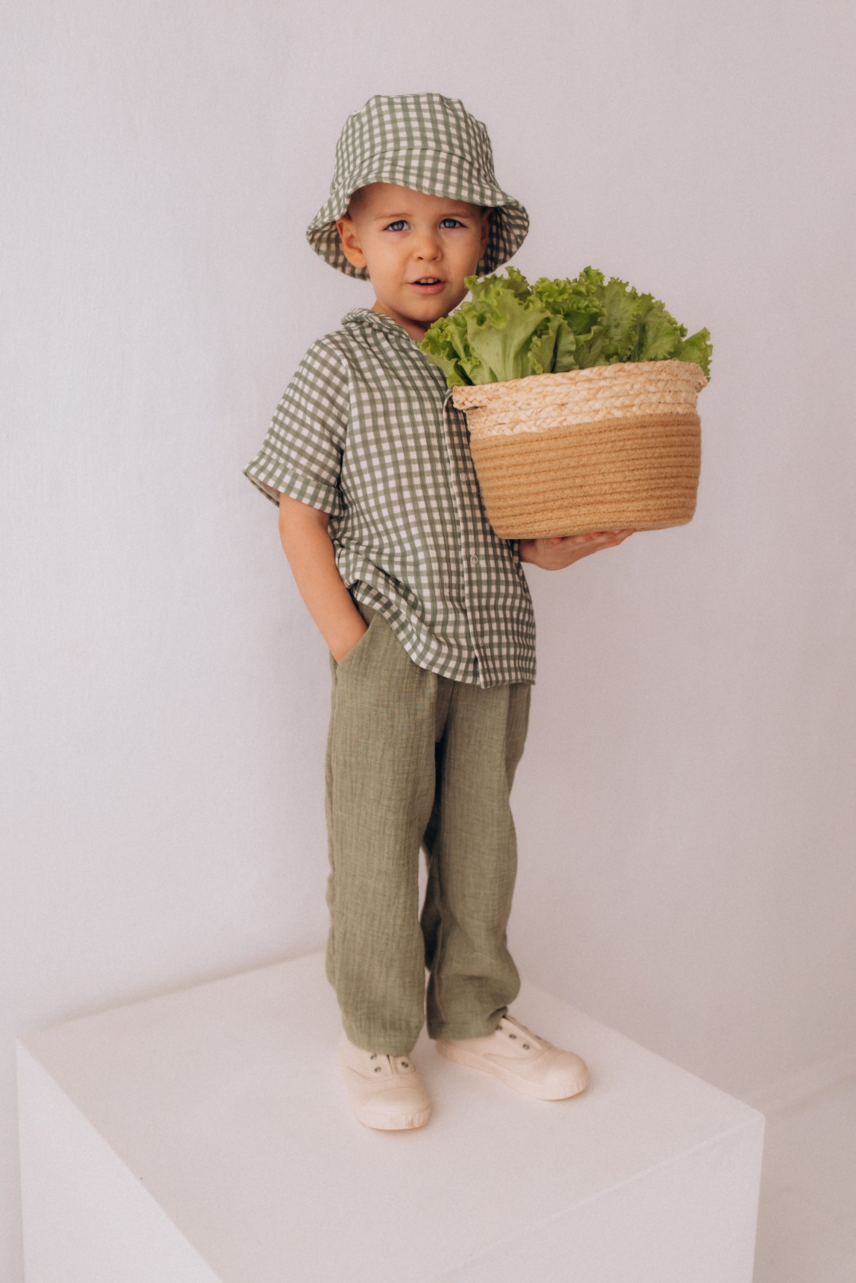 Woolly Organic SS27 Pantaloni Bimbo Mussola Cotone Bio