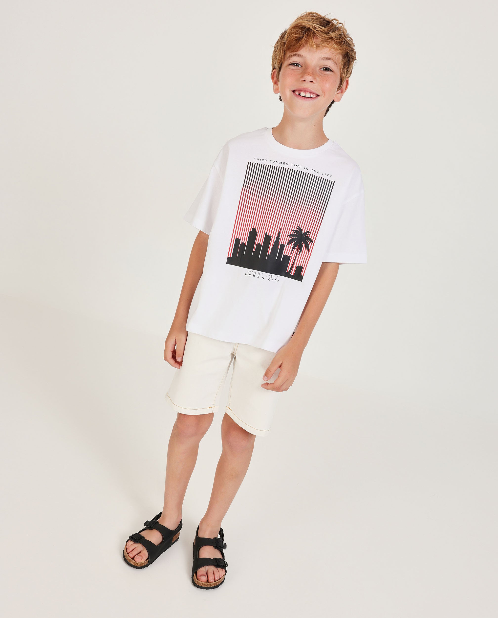 TucTuc Bermuda Bermuda bambino bianco tasche uso quotidiano