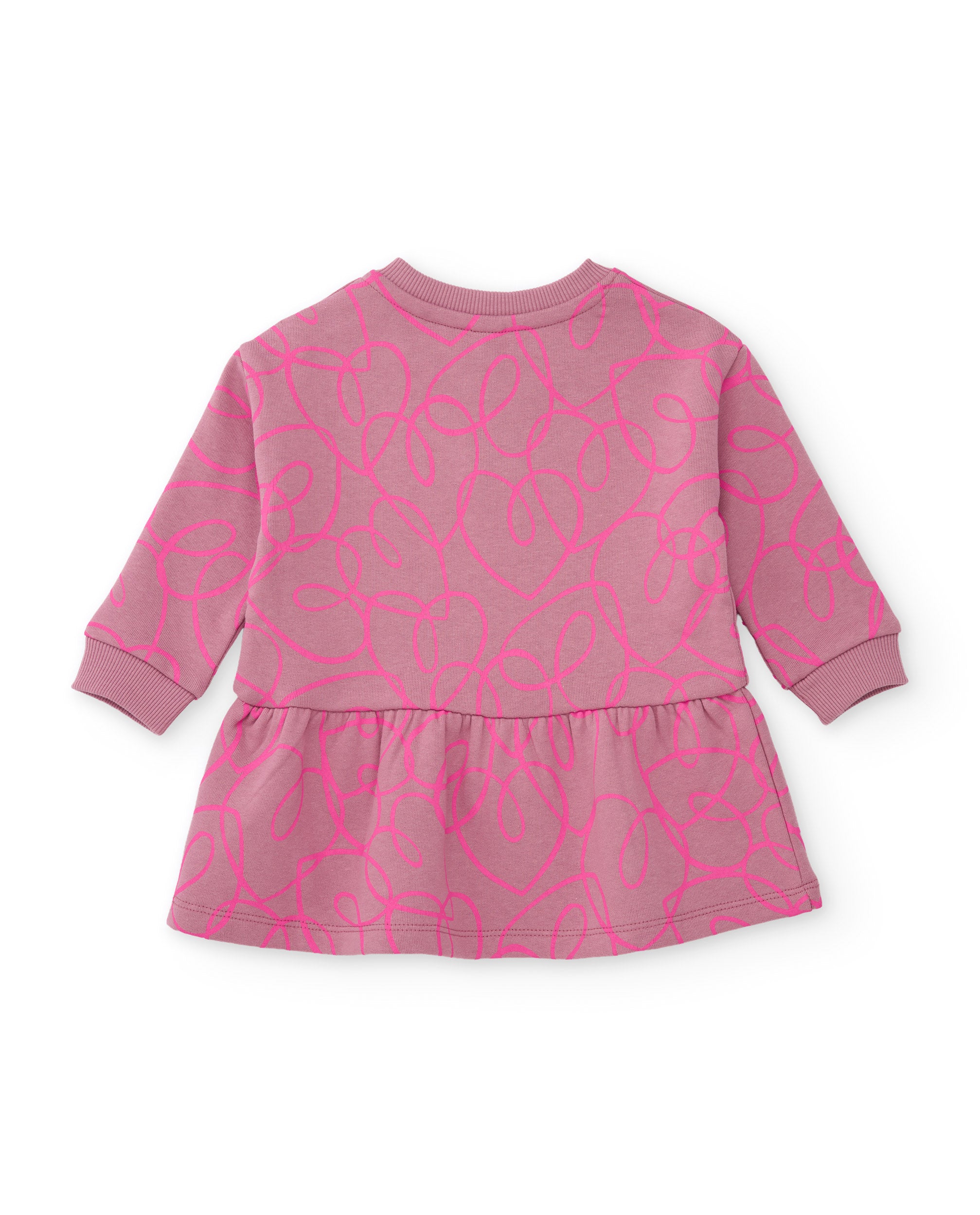 TucTuc Vestiti vestito bambina felpa rosa scollo rotondo