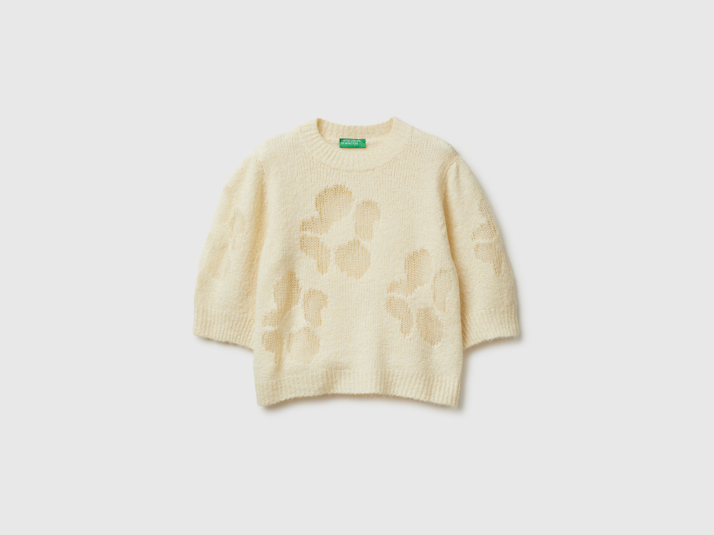 United Colors of Benetton Maglione Mohair e Lana Floreale