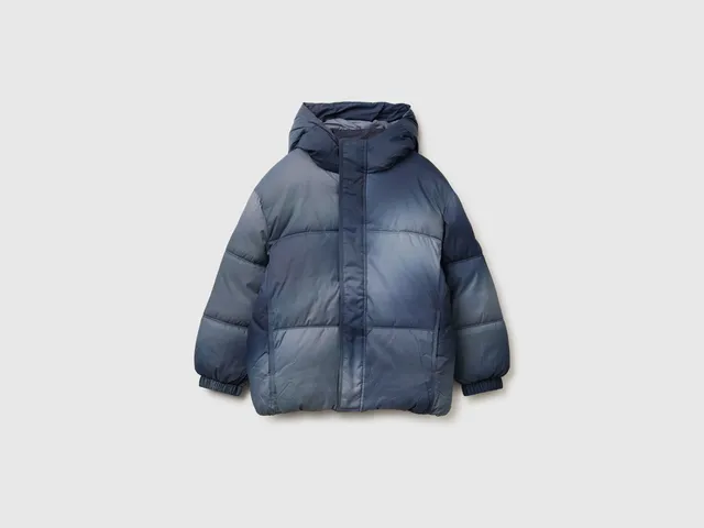 United Colors of Benetton Giacca nylon sfumato imbottita cappuccio S