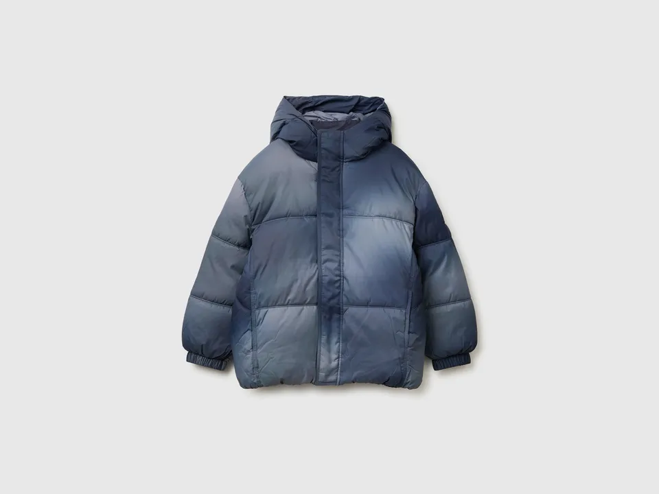 United Colors of Benetton Giacca nylon sfumato imbottita cappuccio S