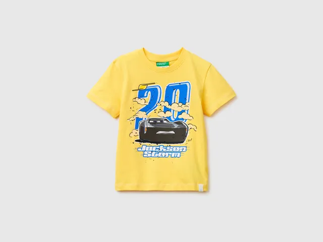 United Colors of Benetton t-shirt bimbo Cars cotone bio
