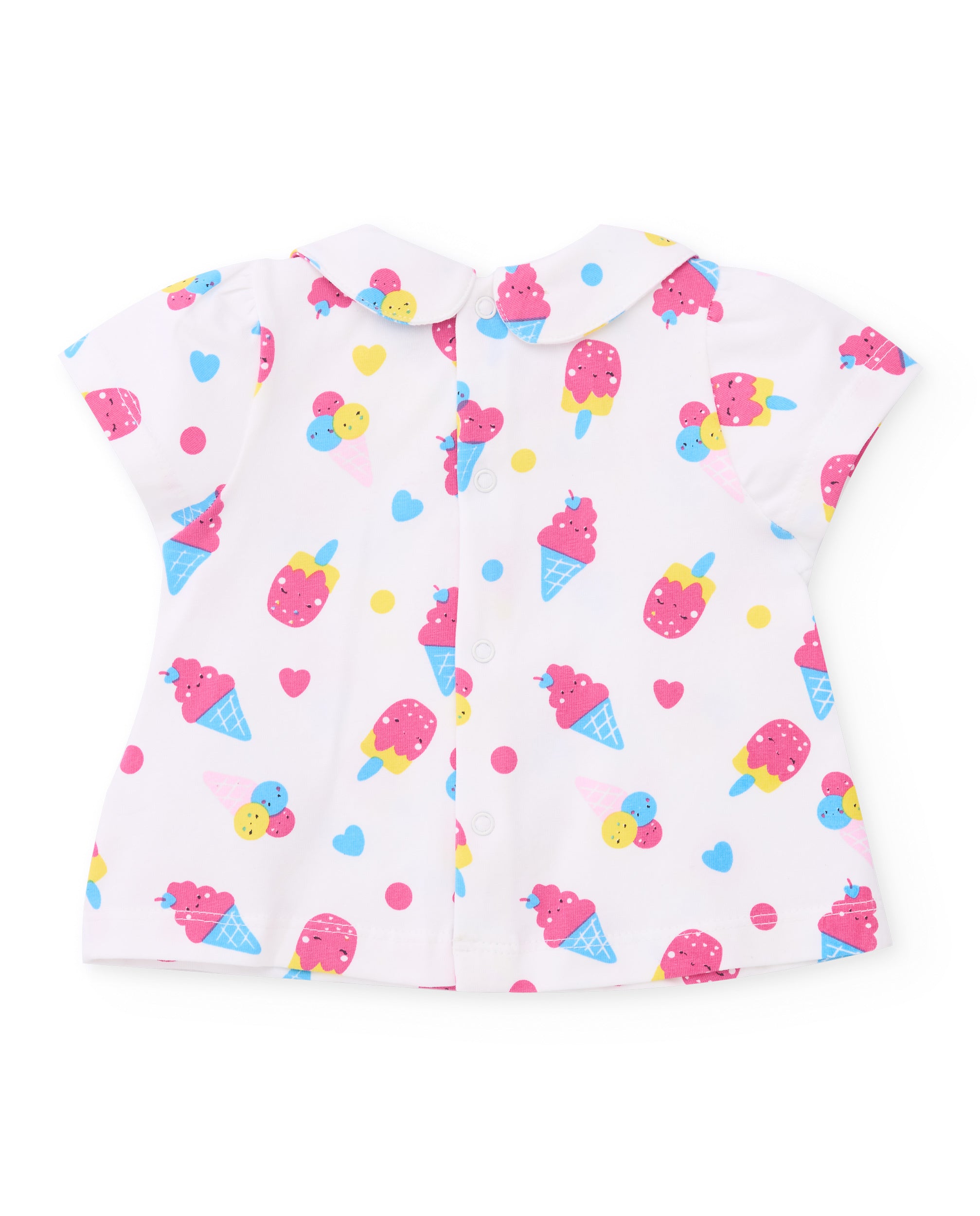 TucTuc Completi completo neonata bianco stampa gelati