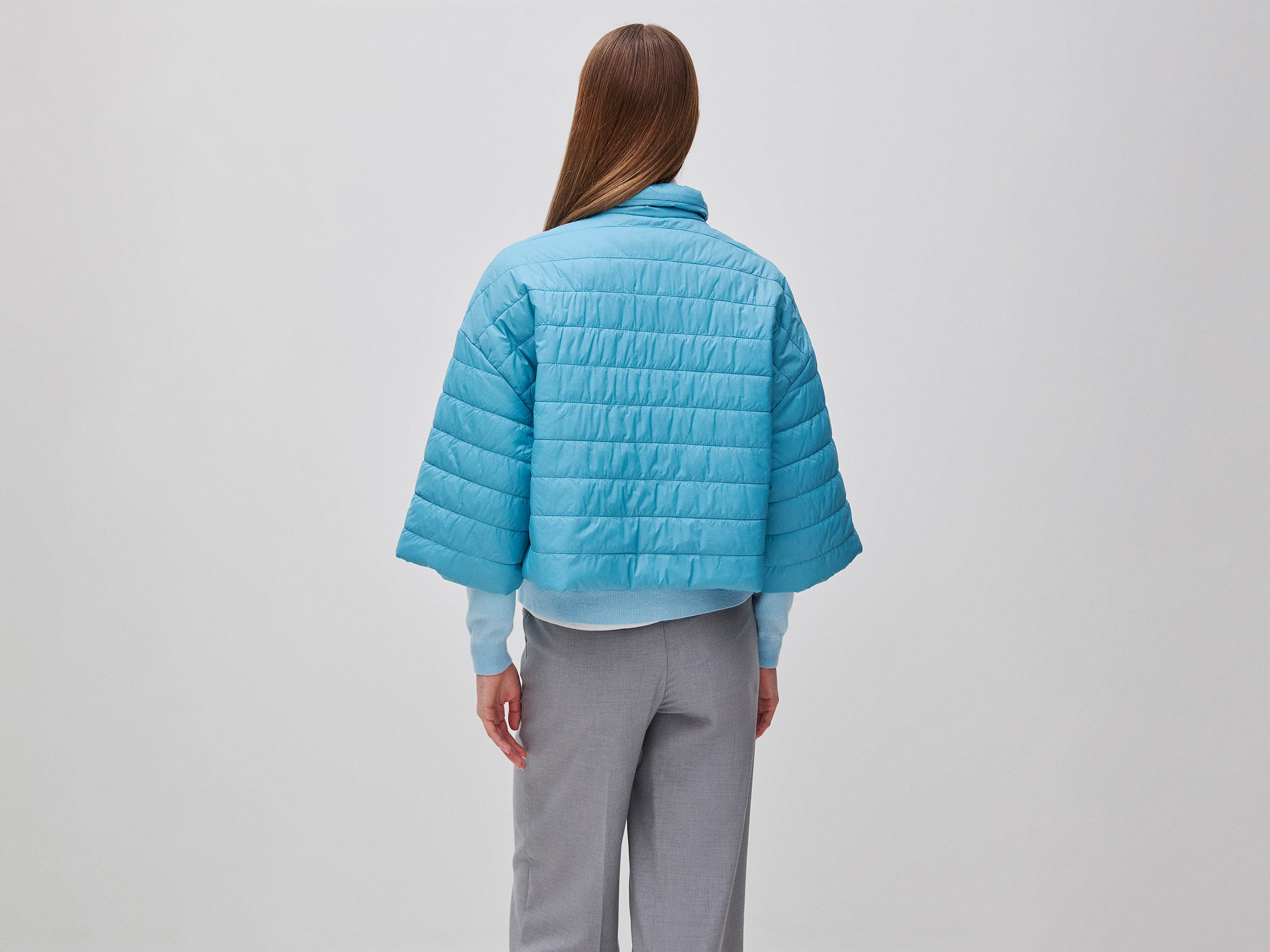 United Colors of Benetton 2TWDDN09O piumino leggero nylon maniche 3/4