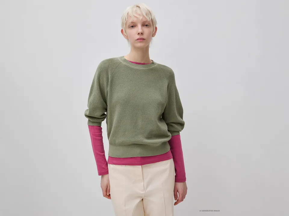 United Colors of Benetton Maglione Cotone Manica a Palloncino S