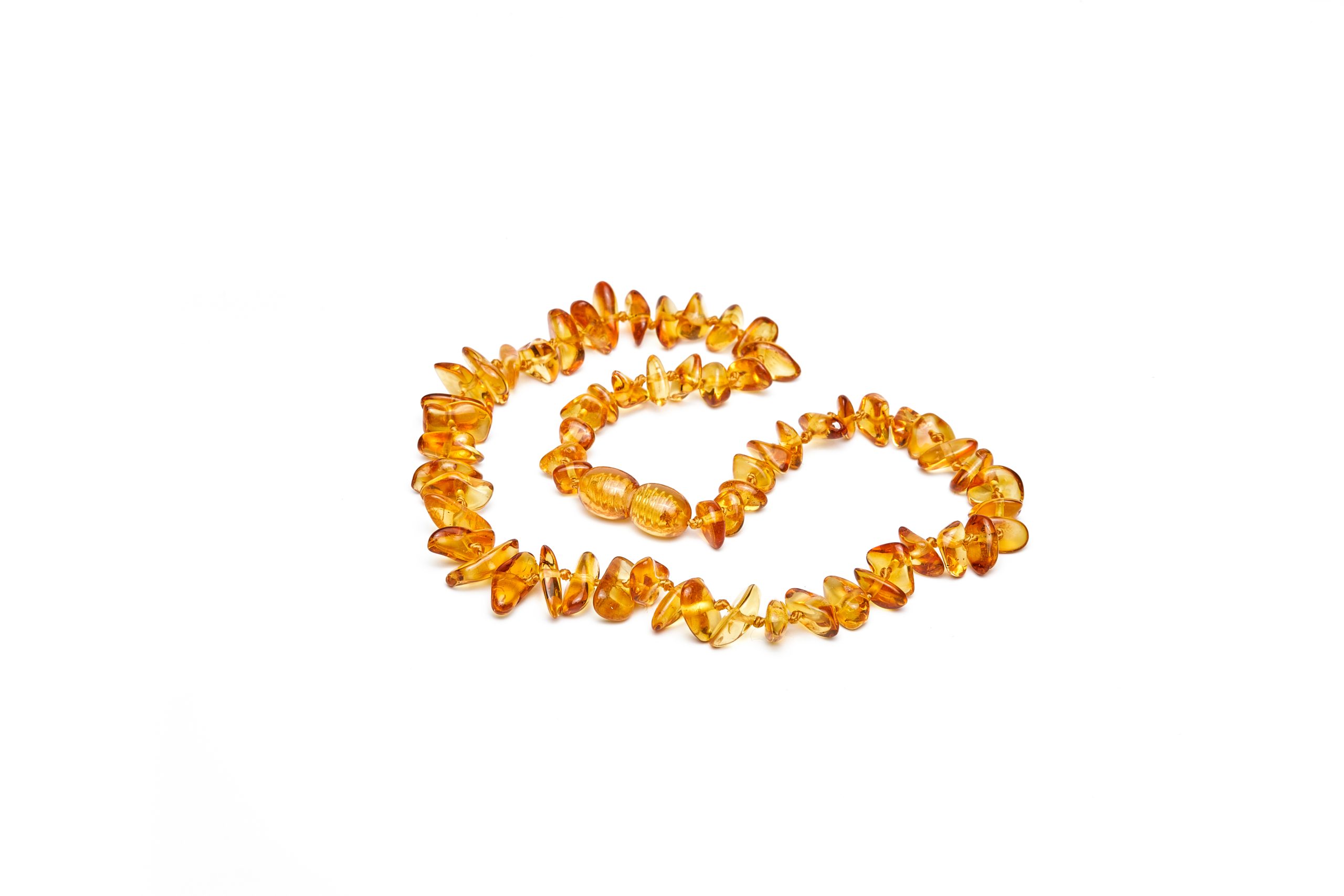 Woolly Organic Amber Necklace collana ambra 33 cm