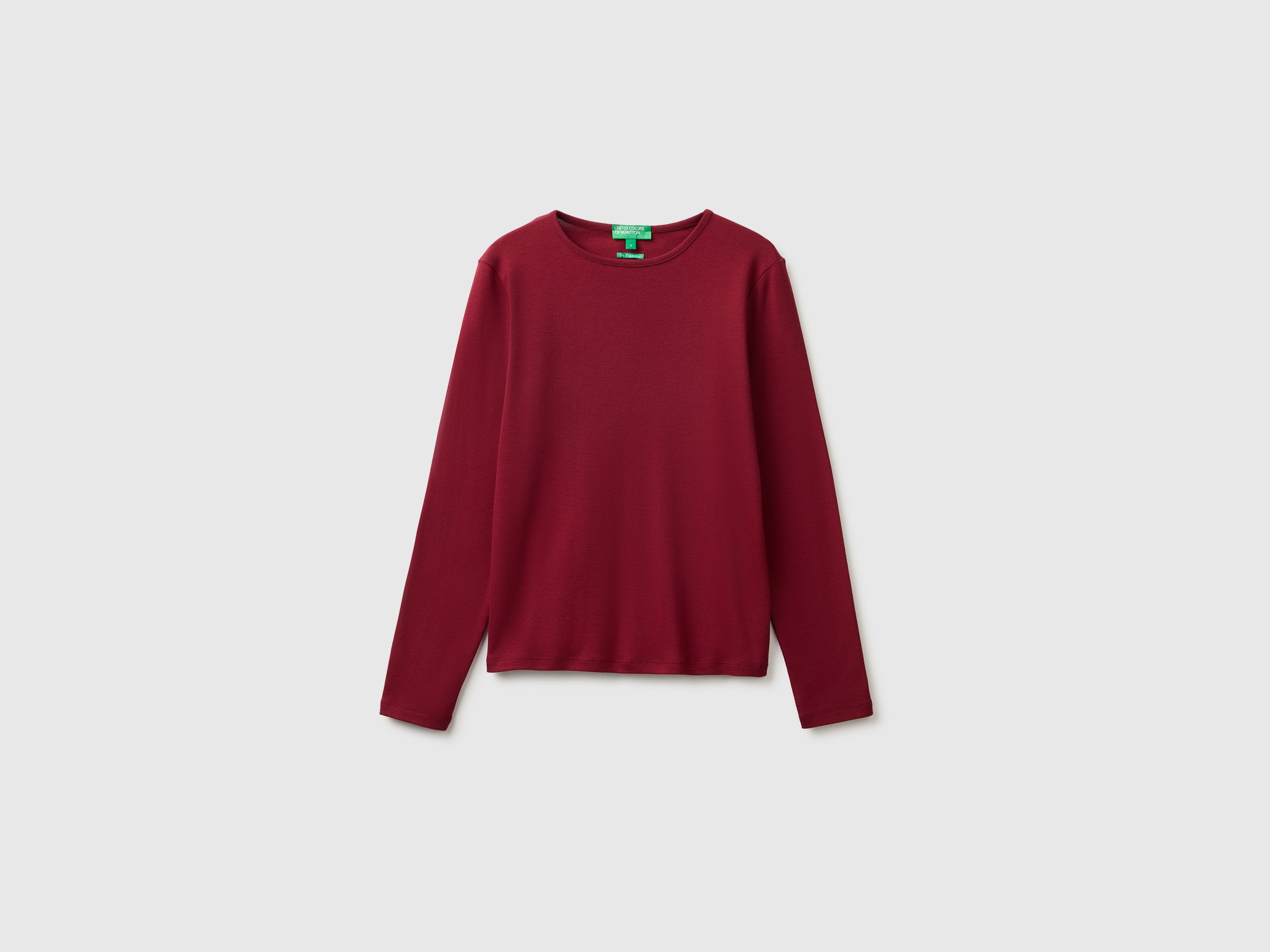 Benetton T-Shirts maglietta maniche lunghe cotone slim