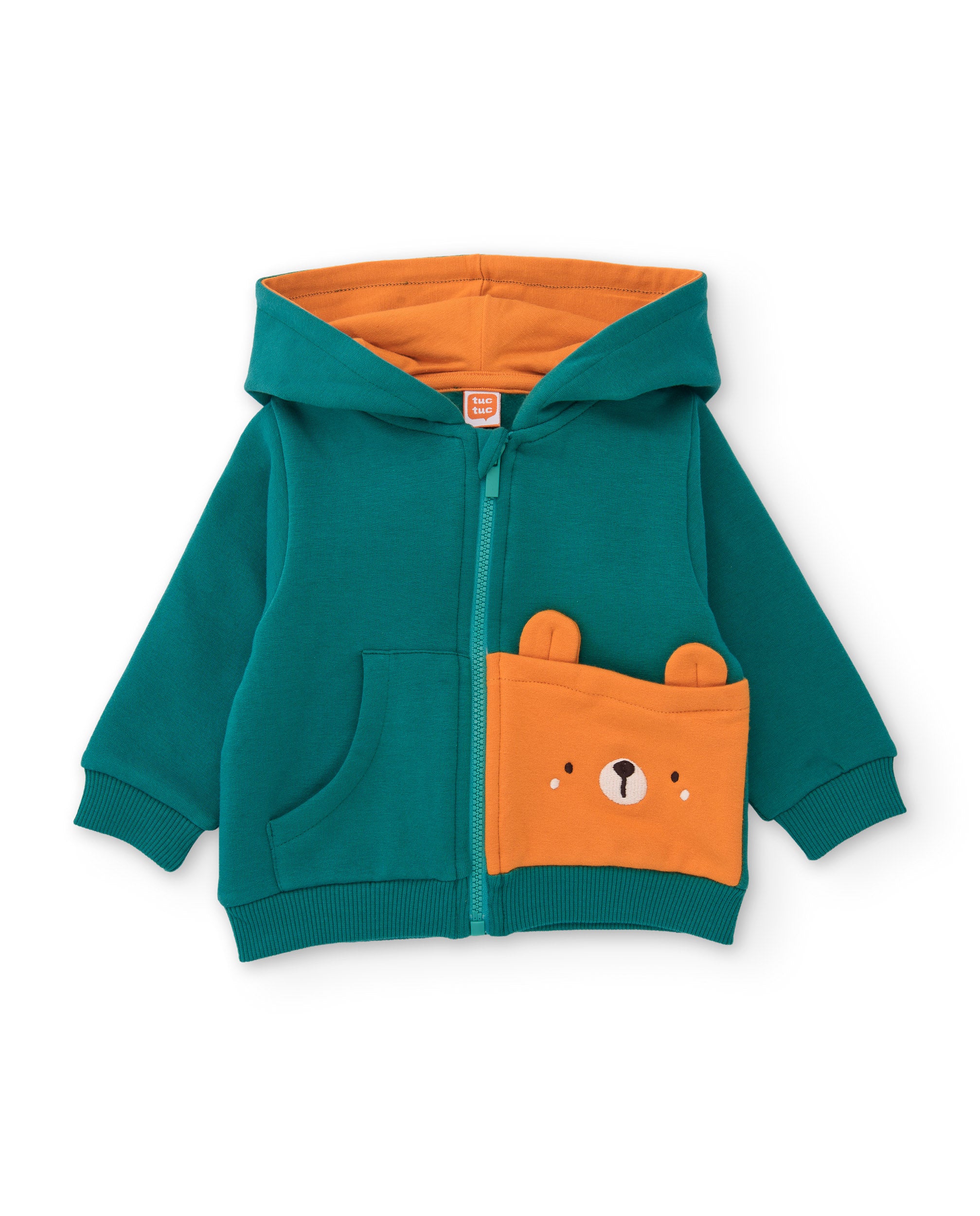 TucTuc Completi set felpa bimbo verde 0-1M 3 pezzi