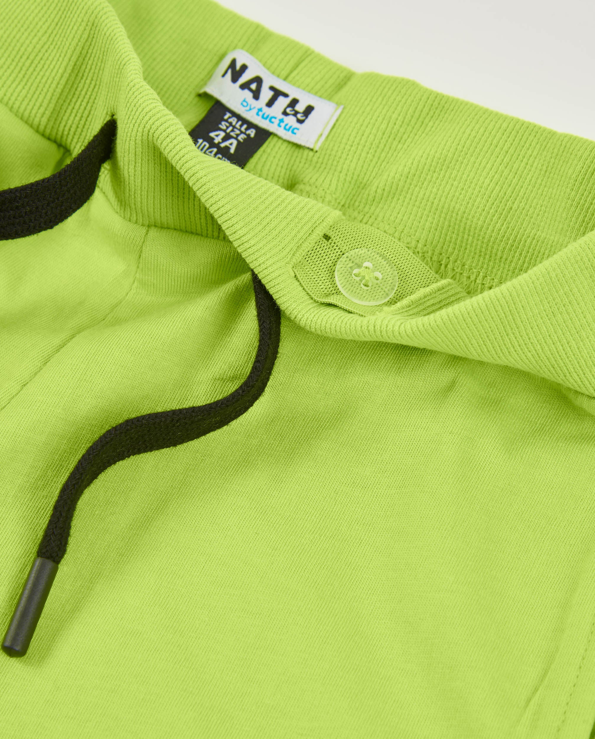 TucTuc Bermuda Pantaloncini Bimbo Verde Lime con Tasche