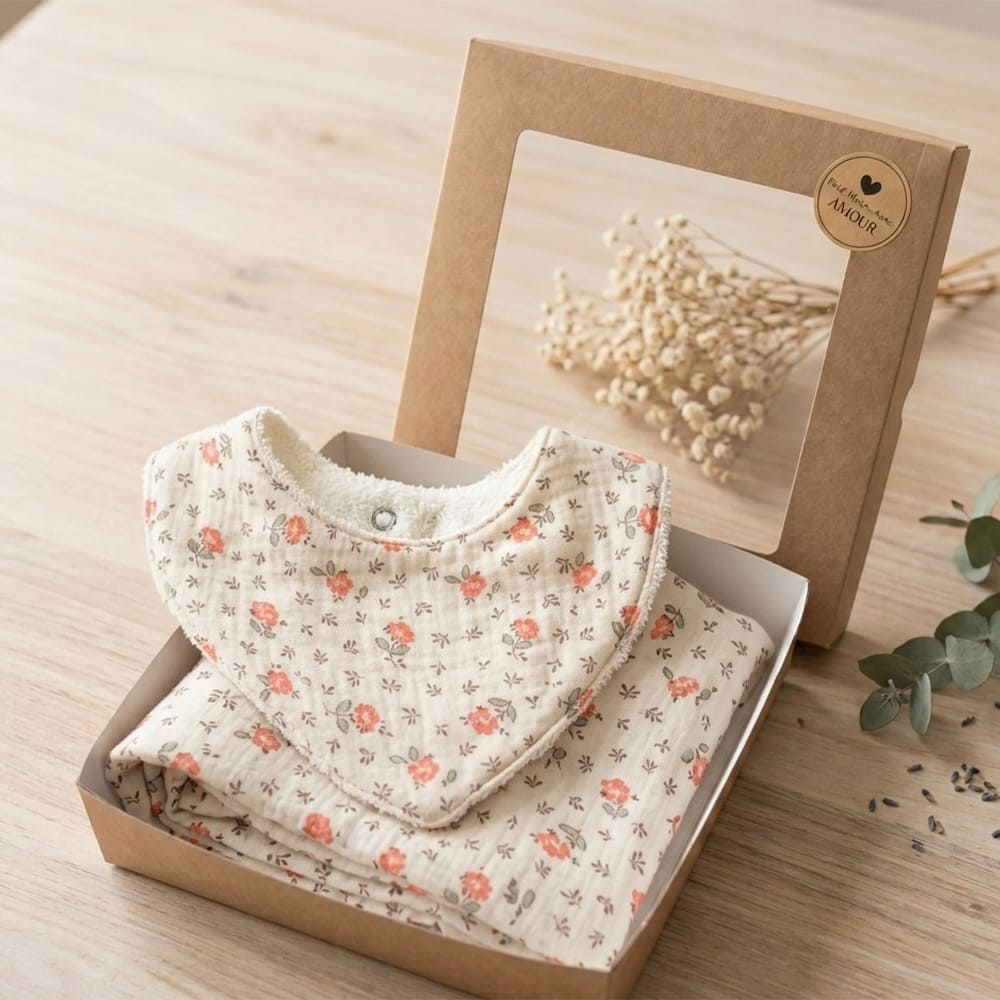Petite Citrouille Les Essentiels Box Anna bavaglino + mussola cotone