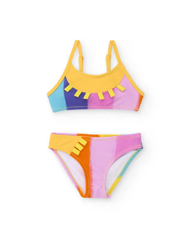 TucTuc Costumi Da Bagno bikini bambina rosa multicolore
