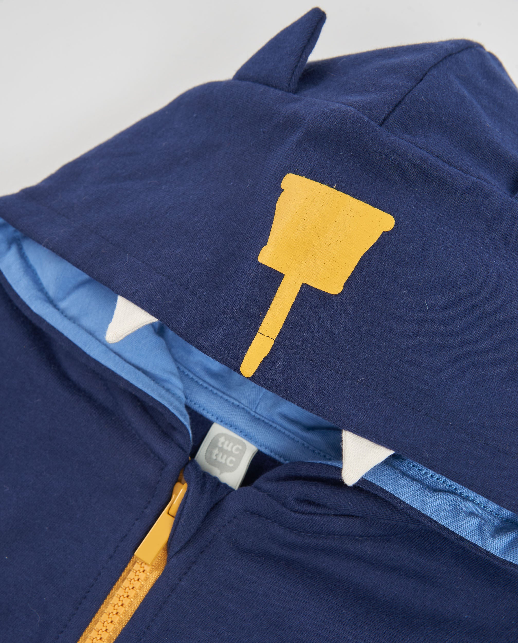 TucTuc Felpe felpa bambino blu navy cappuccio orecchie