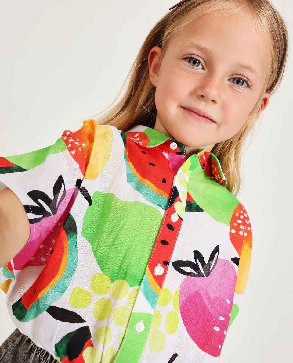 TucTuc Camicette Camicia bambina multicolore stampa frutta
