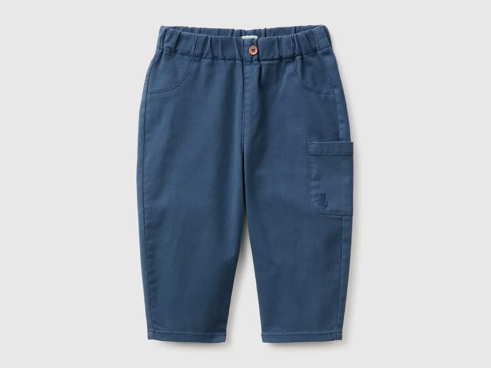 United Colors of Benetton Pantaloni Tasca Ricamata 82 Cotone