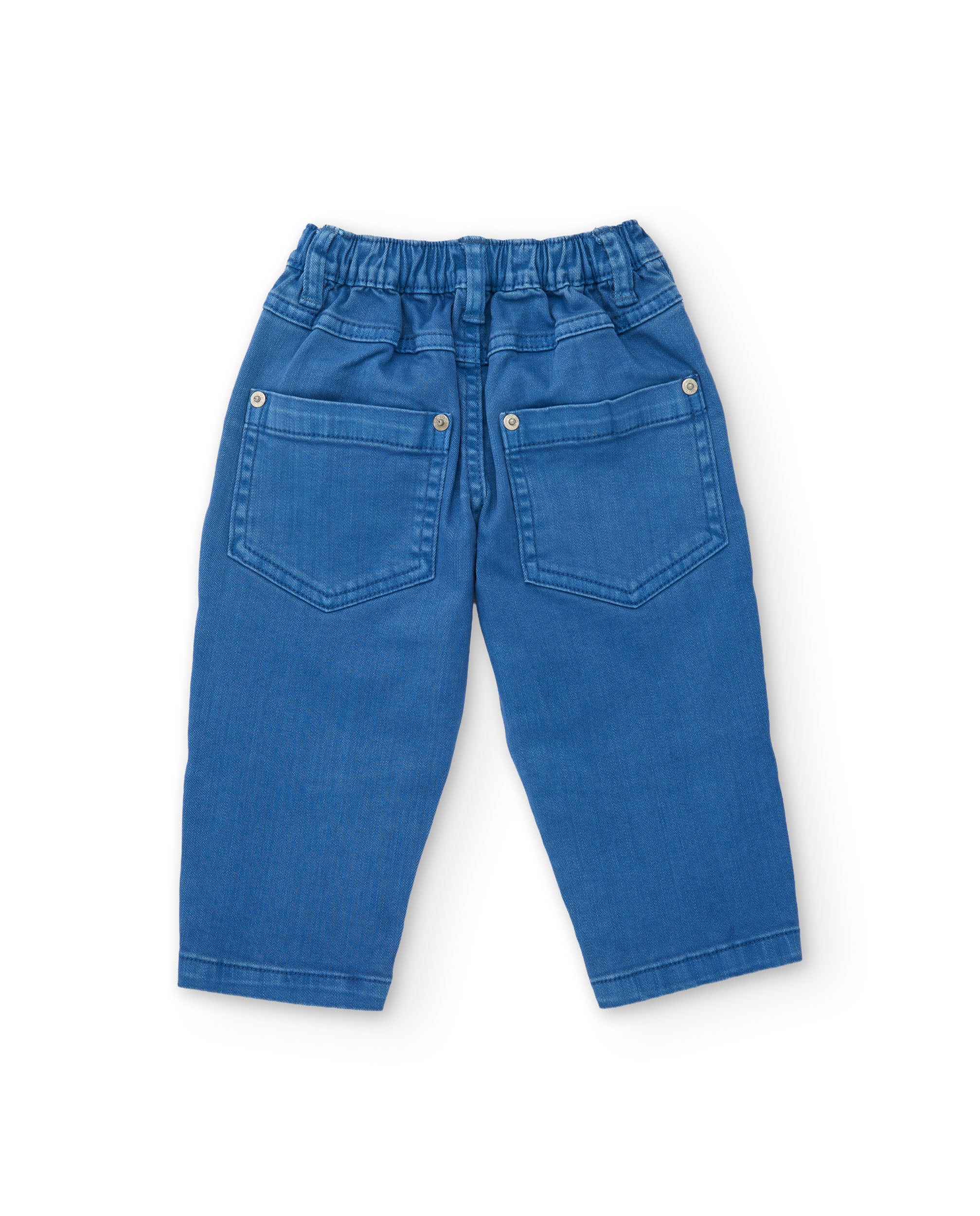 TucTuc Pantaloni Jeans Bambino Toppe Blu Vita Elasticizzata