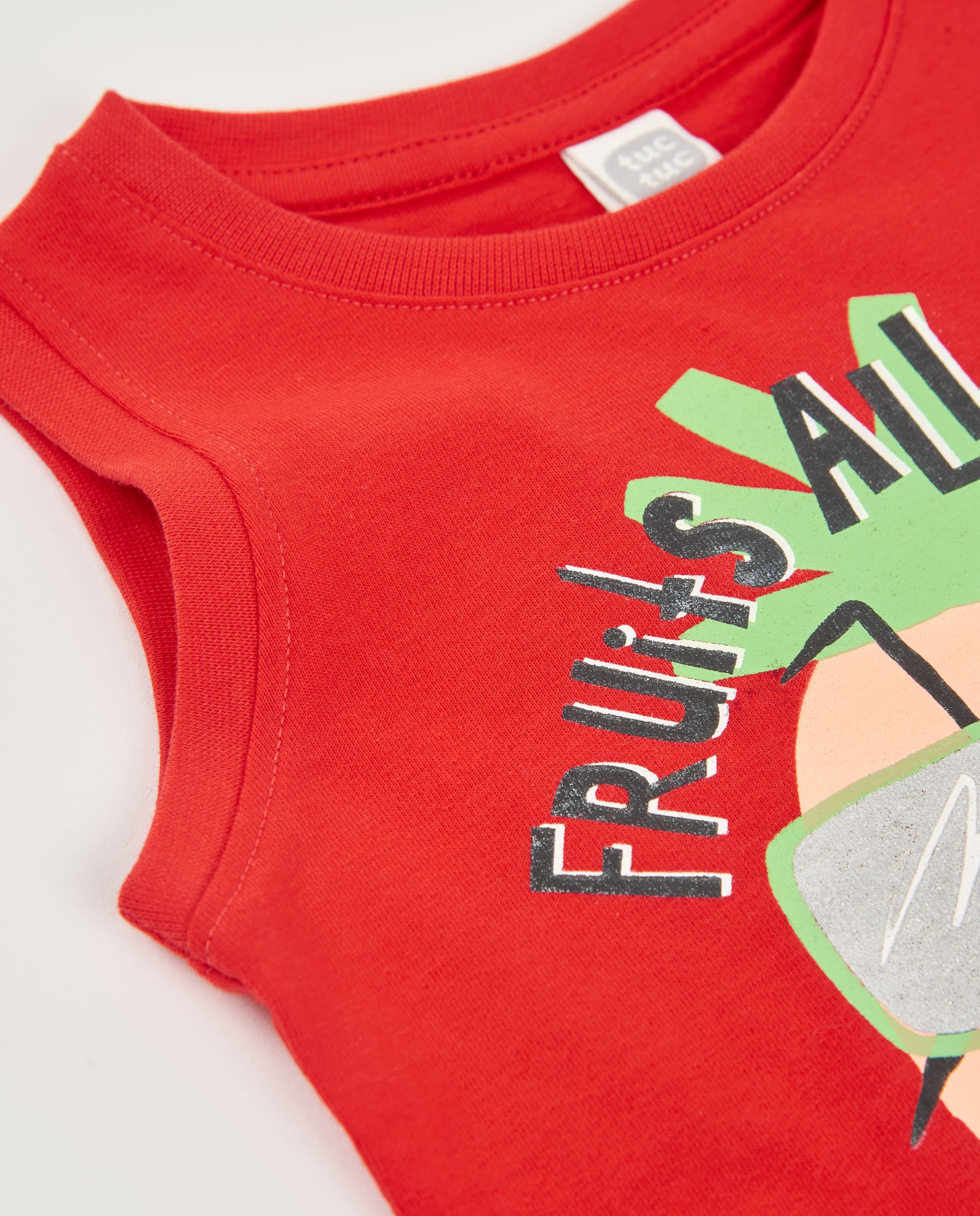 TucTuc Magliette T-shirt bambino ananas rossa cotone