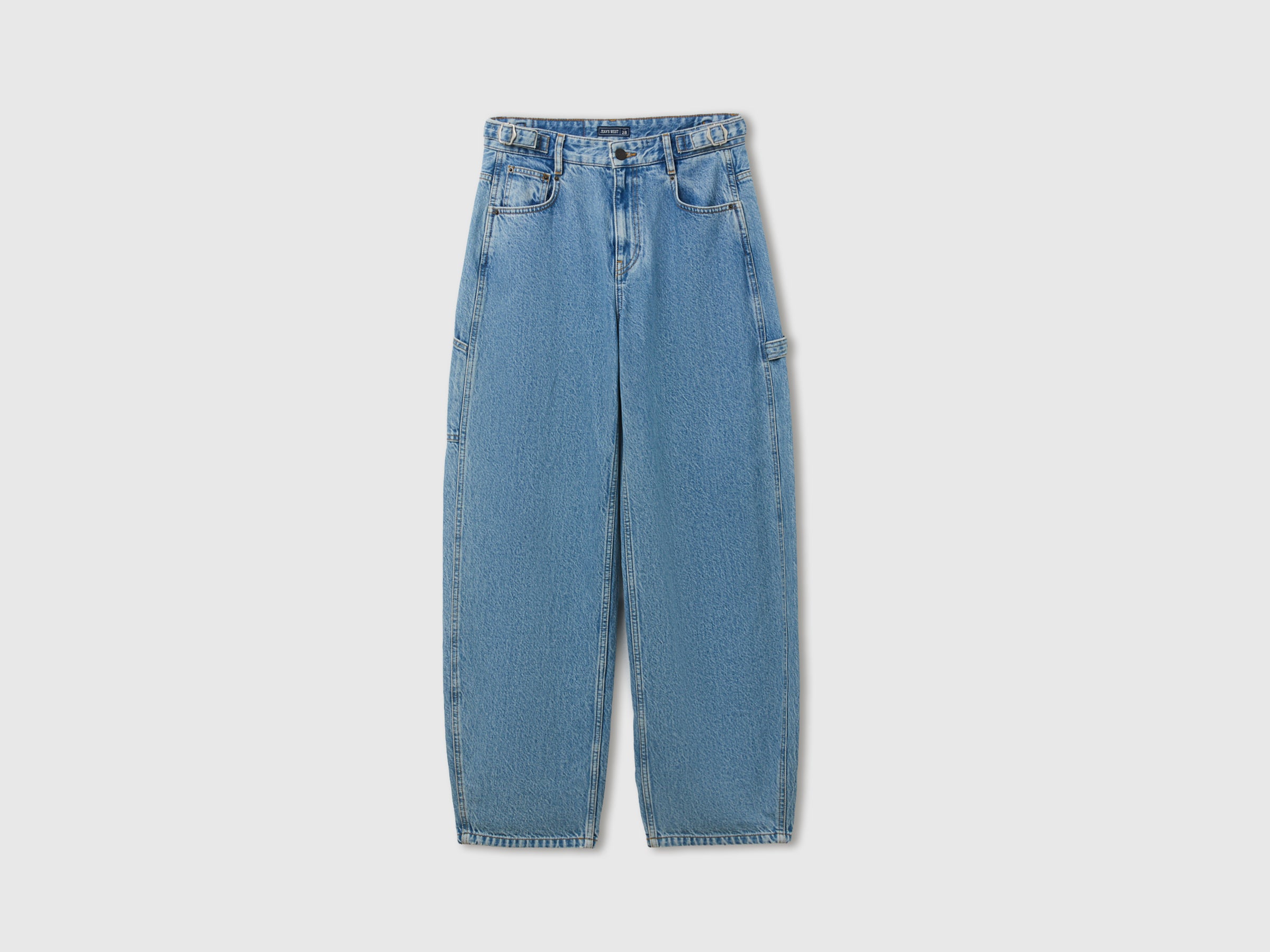 United Colors of Benetton Jeans Barrel Light Wash Cotone