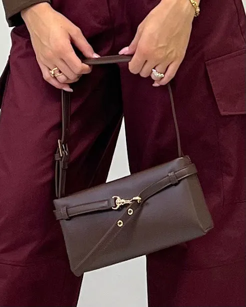 Sottosopra frpf319 borsa a spalla ecopelle nera cinturino