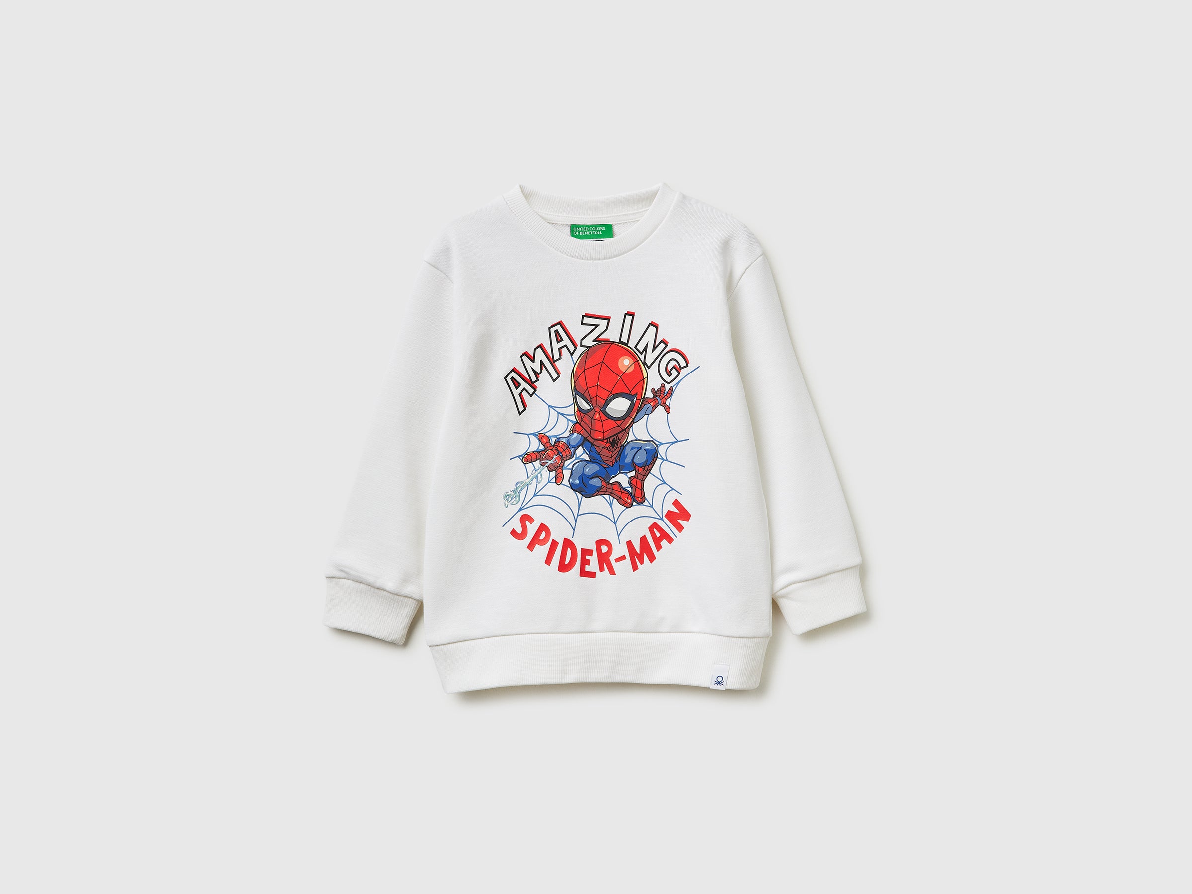 United Colors of Benetton Felpa Spiderman Bimbo Cotone Marvel