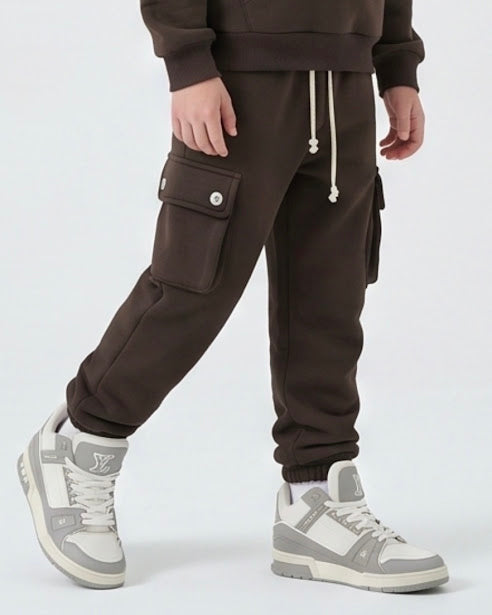 Sottosopra ANB2504 Sottotuta Cargo Ragazzo Nero 10 Anni