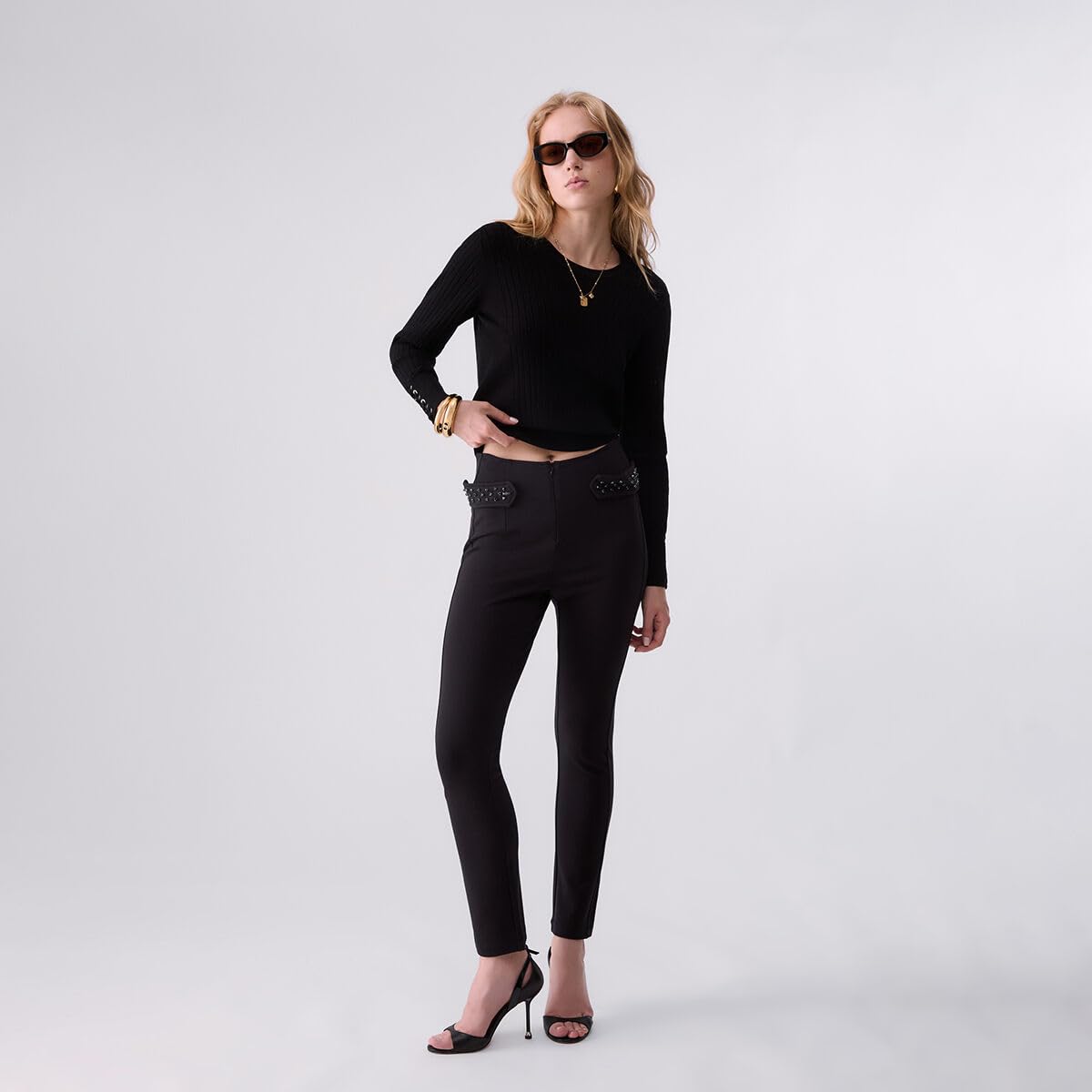 Liu Jo Pantaloni Slim Fit pantaloni taglia L applicazioni