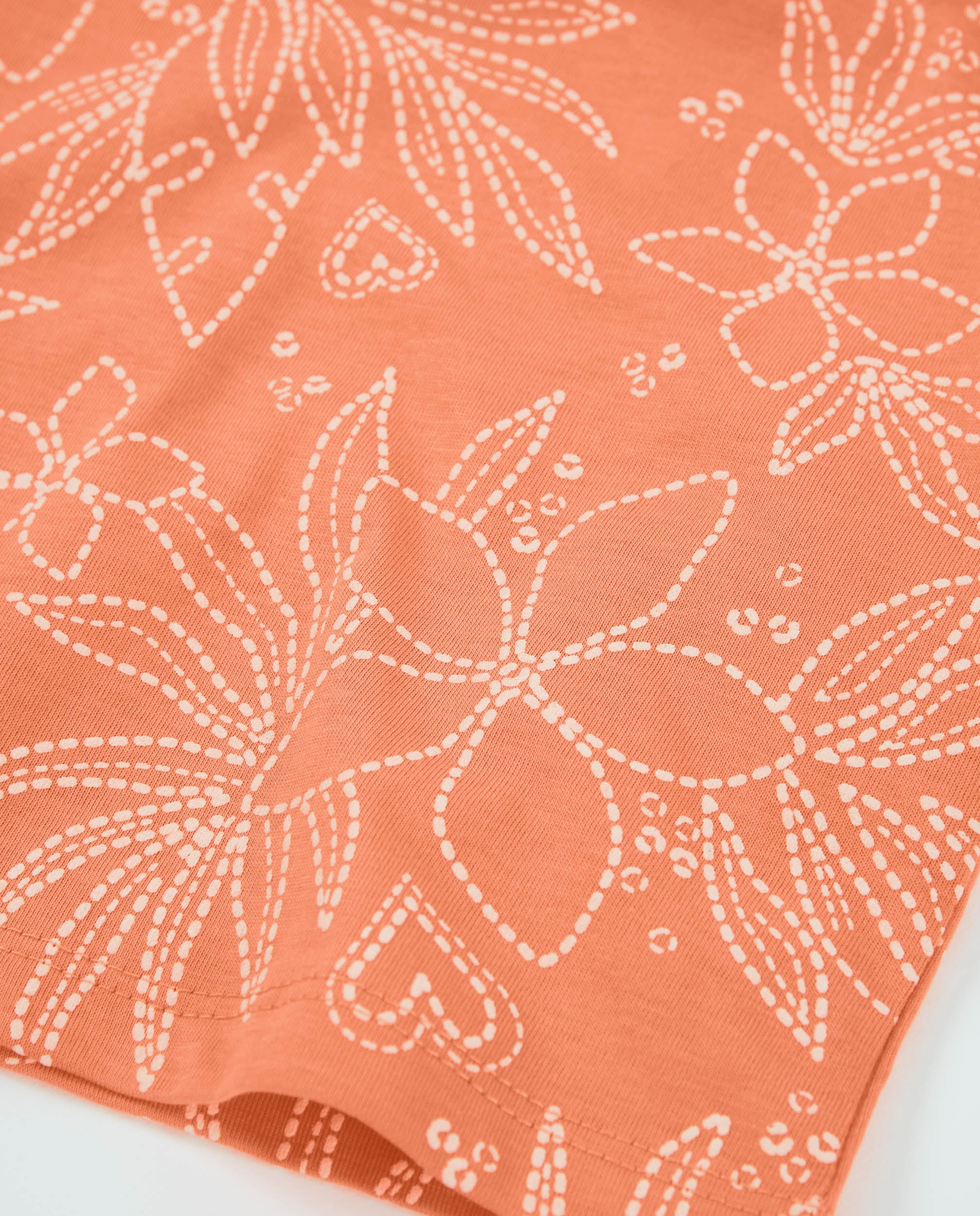 TucTuc Magliette T-Shirt Bambina Arancione Fiori