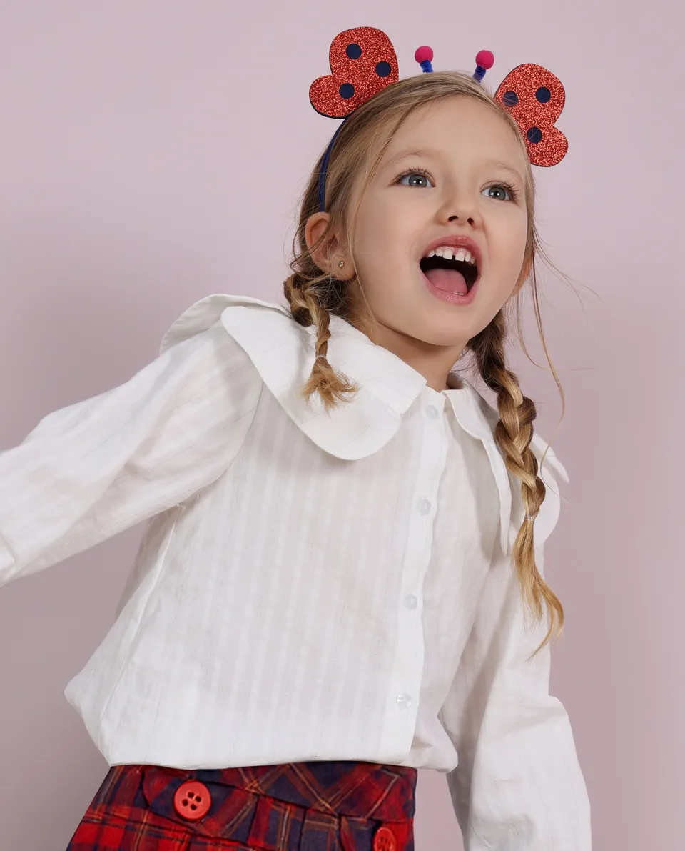 TucTuc Camicette blusa bianca colletto Peter Pan