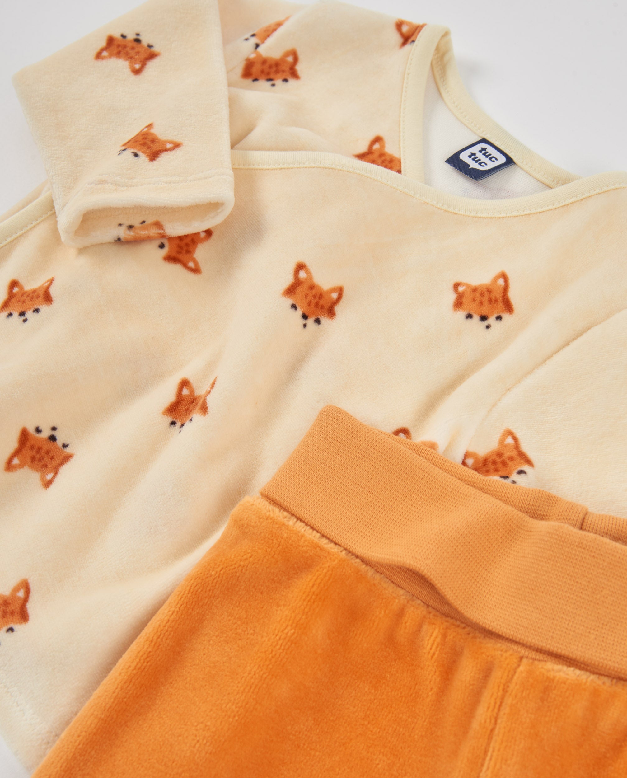 TucTuc Completi tutina neonato volpi camel maglia + ghettina