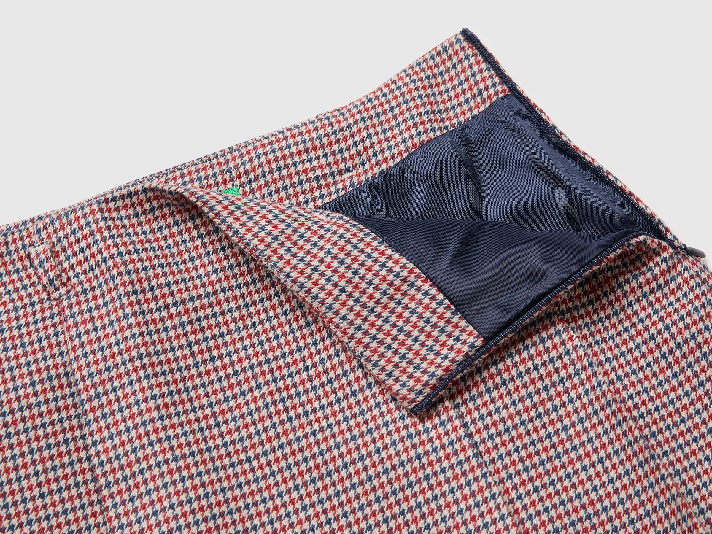 United Colors of Benetton Checked Mini Gonna Scozzese Viscosa Cintura