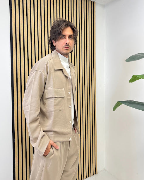 Sottosopra AN019104 Camicia Uomo Boxy Cammello M