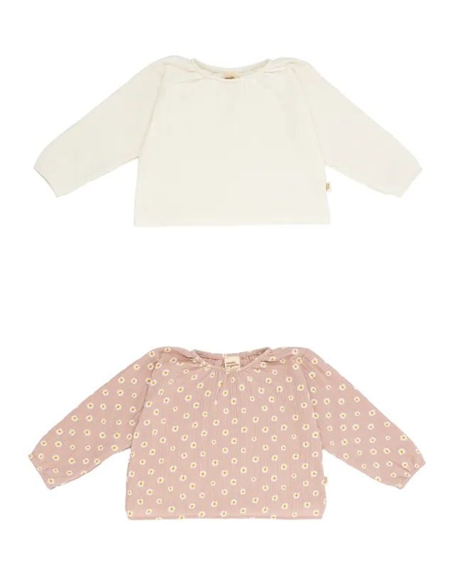 Woolly Organic Blouse camicia mussola cotone organico Ecru