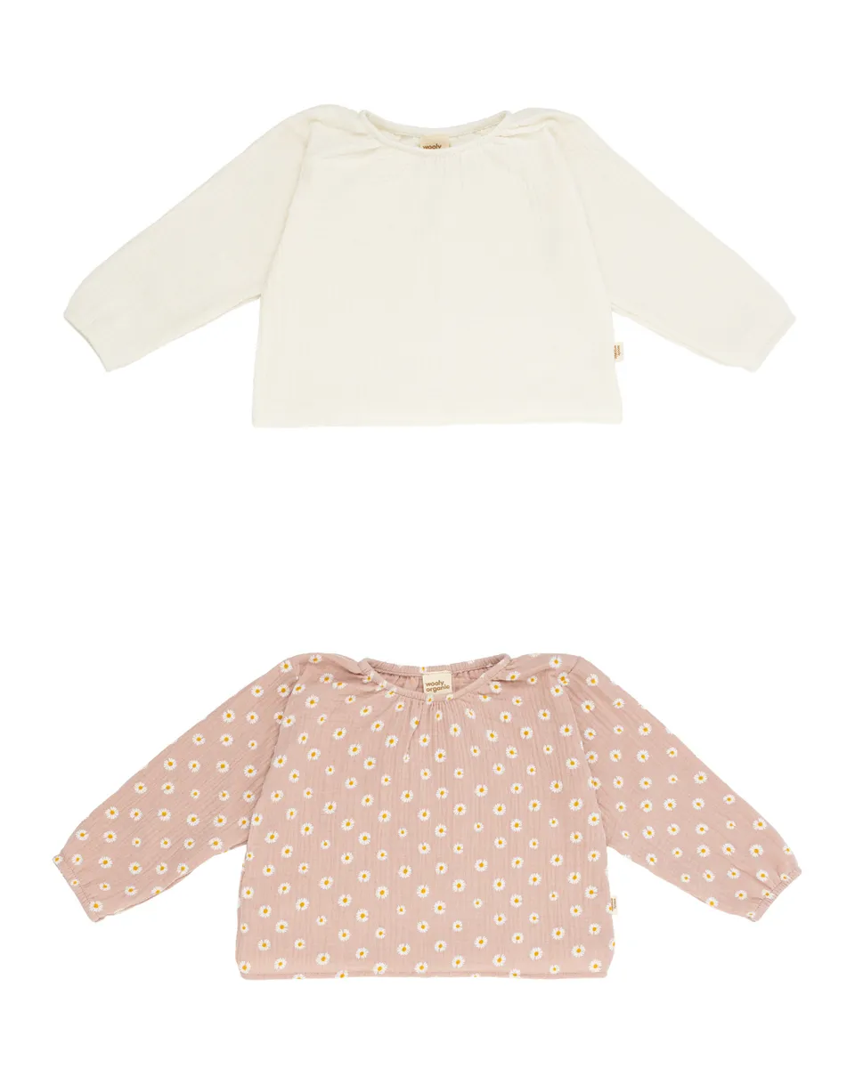 Woolly Organic Blouse camicia mussola cotone organico Ecru