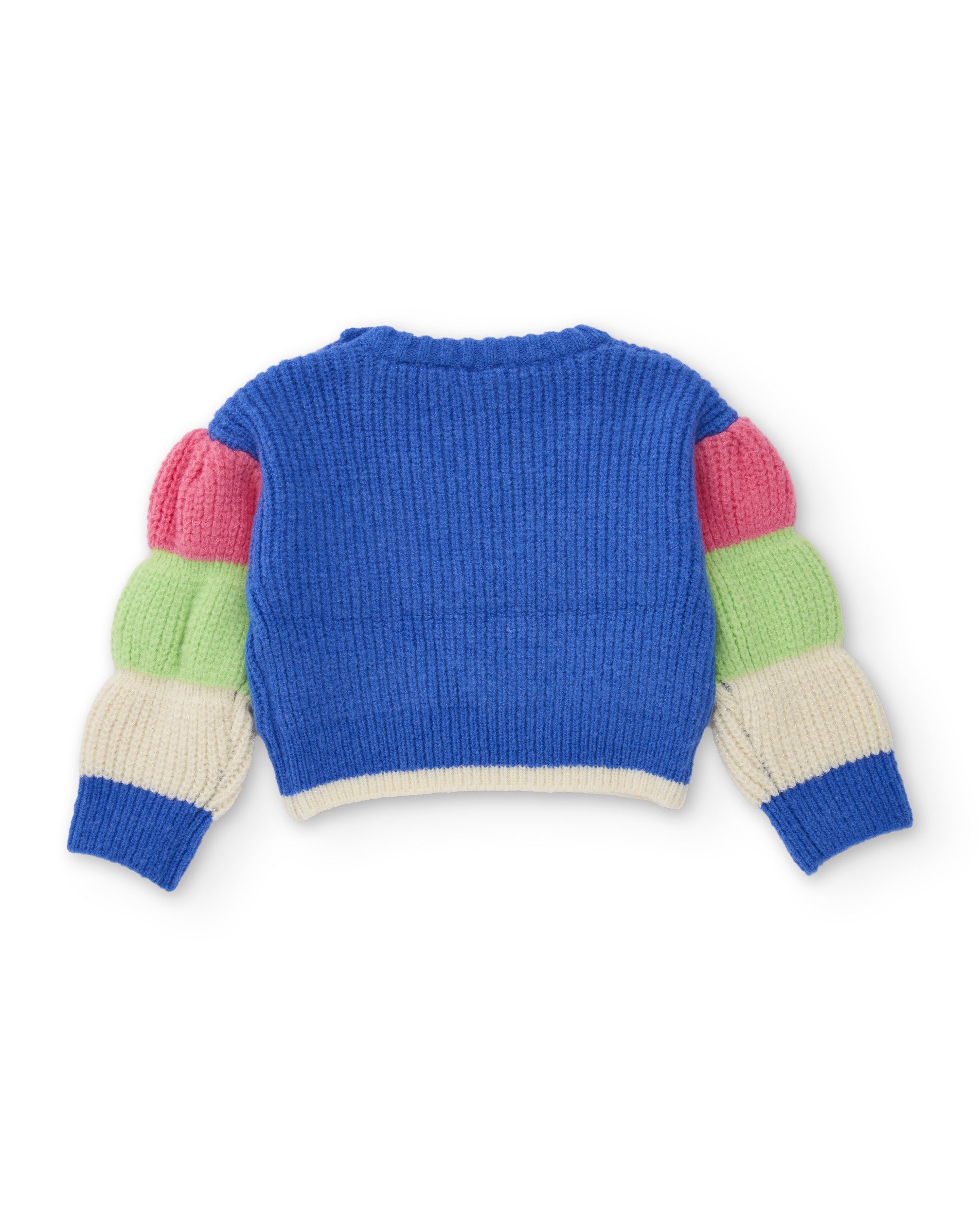 TucTuc Maglioni Maglione bambina cuori blu maniche bicolore