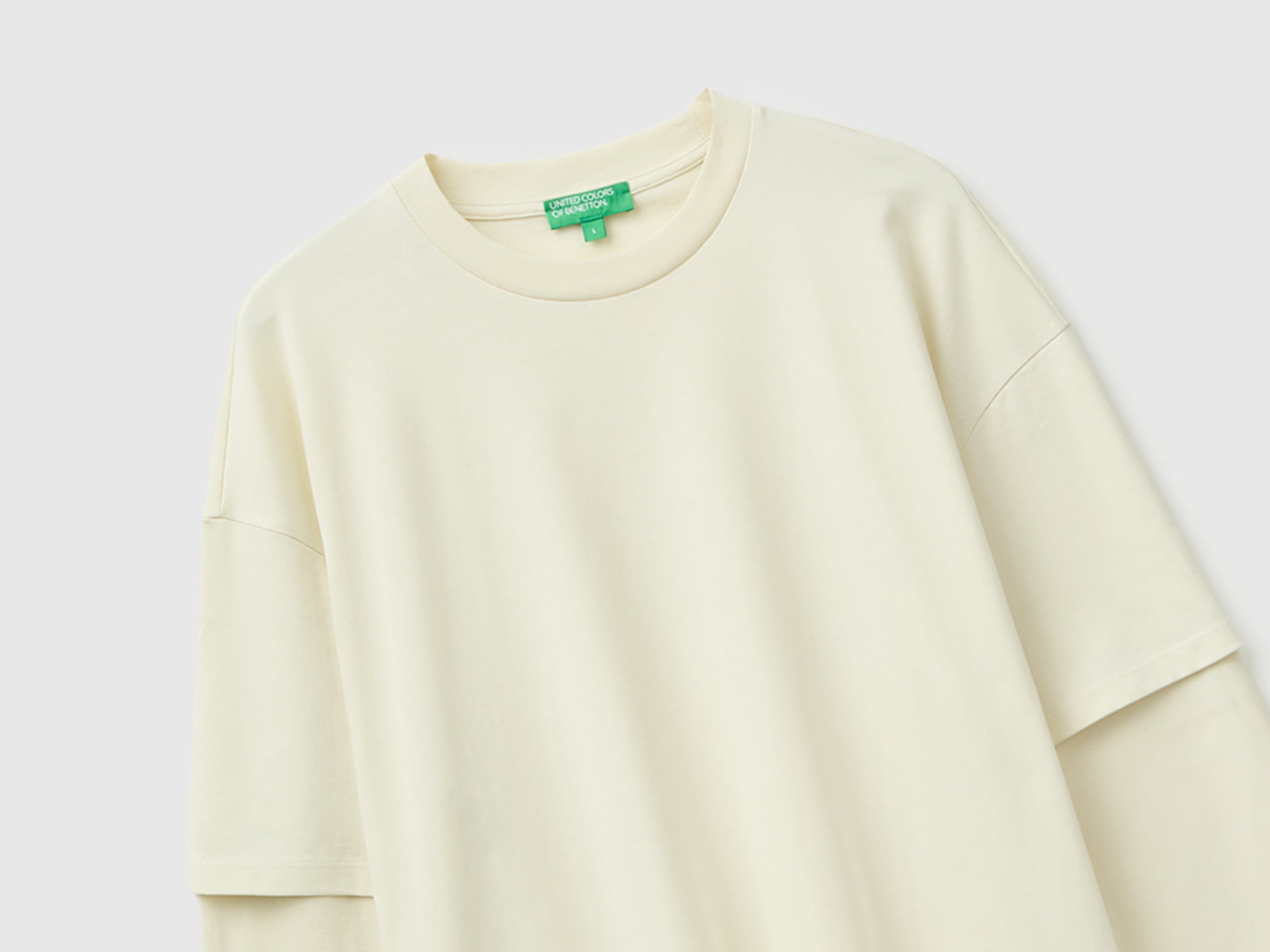Benetton Double-sleeved T-shirt maglietta cotone uomo