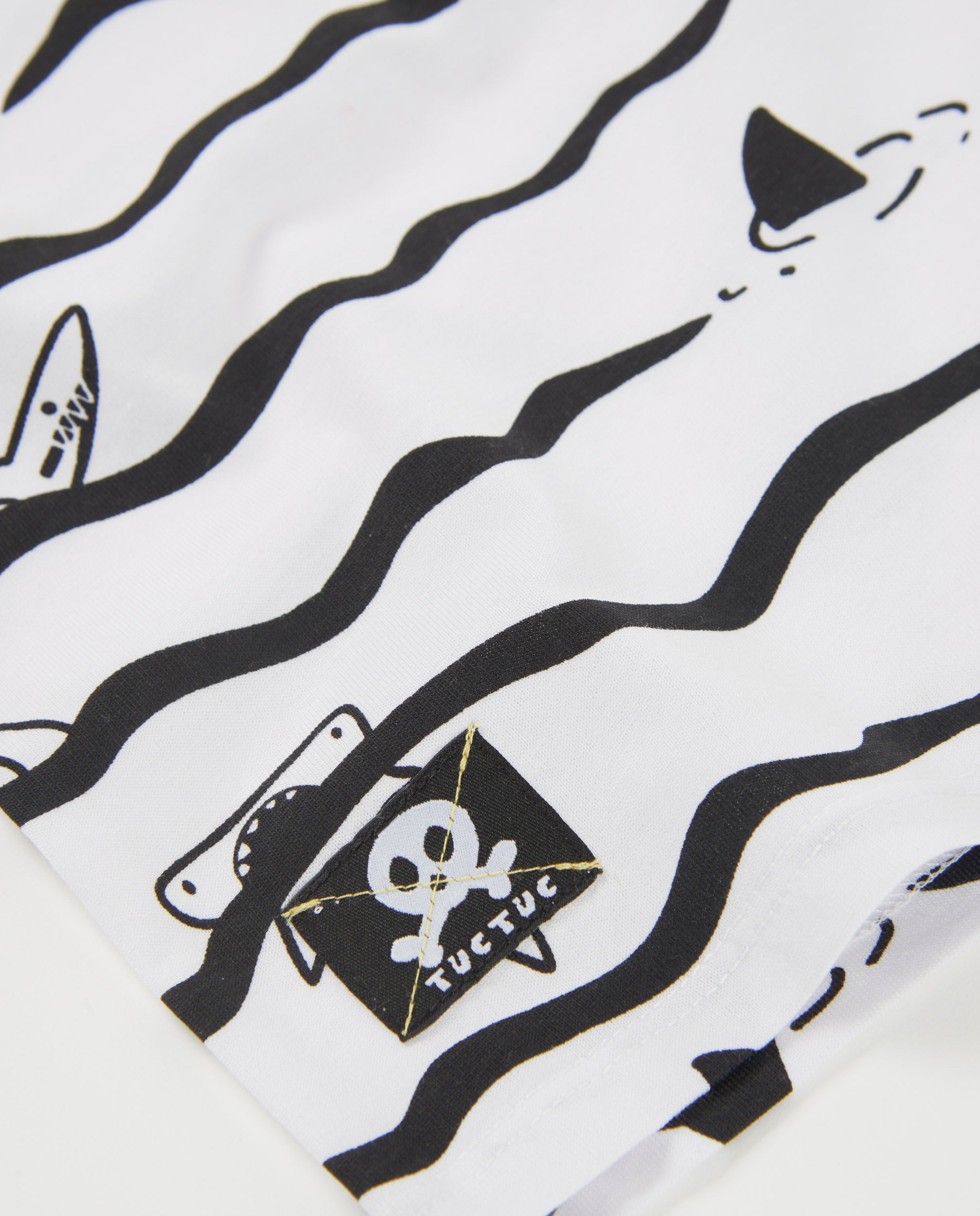 TucTuc Magliette T-shirt Squali Maglietta Bimbo Bianca Squali