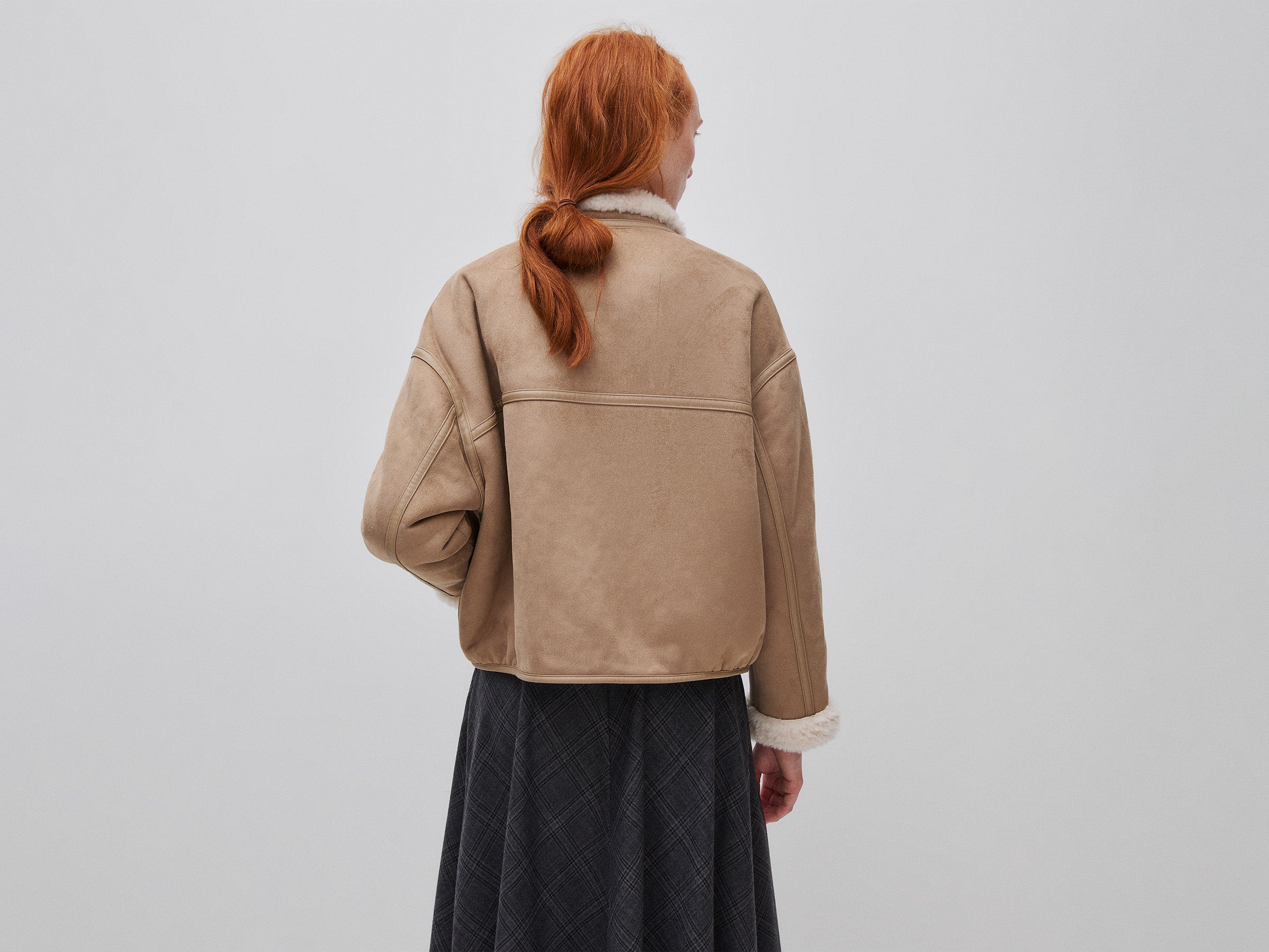 United Colors of Benetton Sheepskin giacca effetto montone