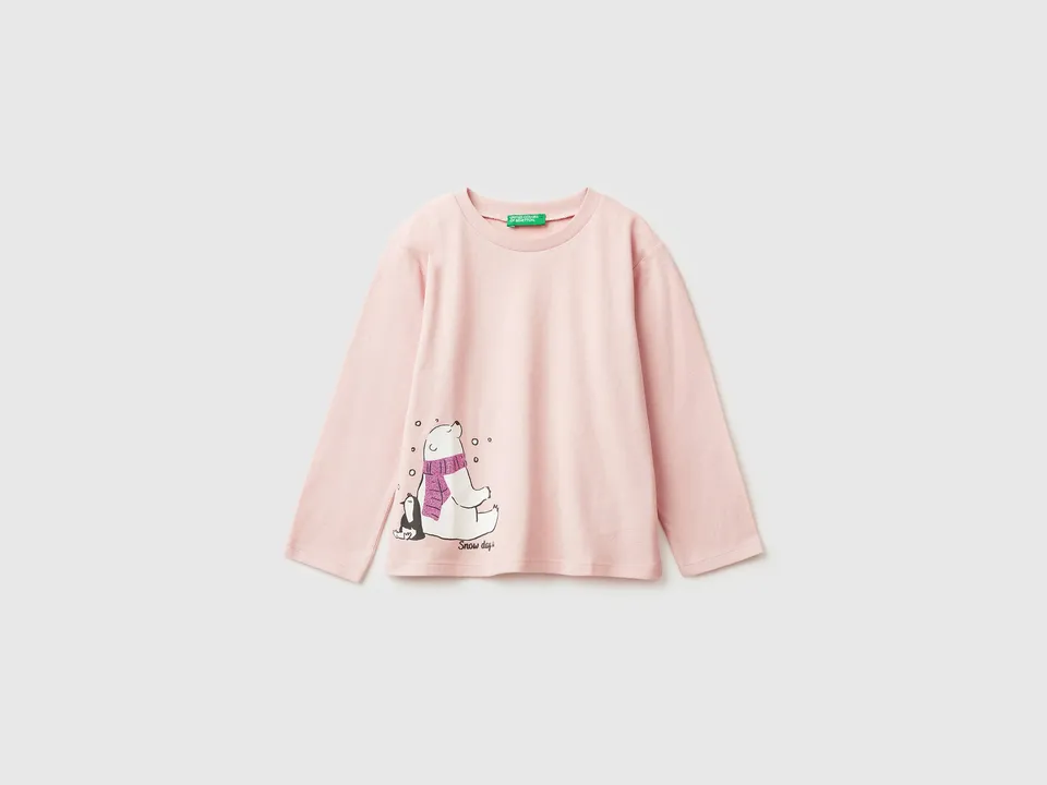 United Colors of Benetton T-Shirt Bimba Glitter 82-116