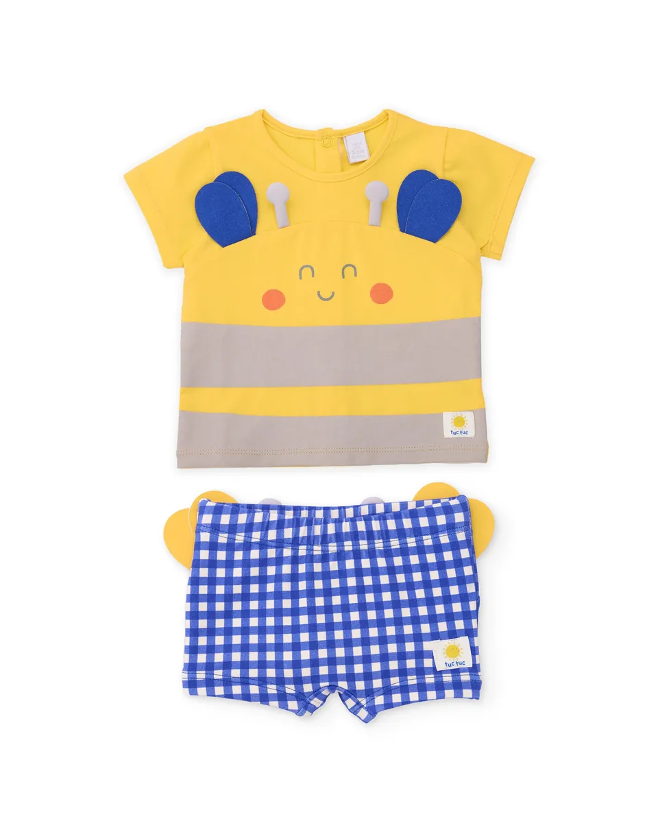 TucTuc Costumi Costume Neonato Giallo Ape 2 Pezzi