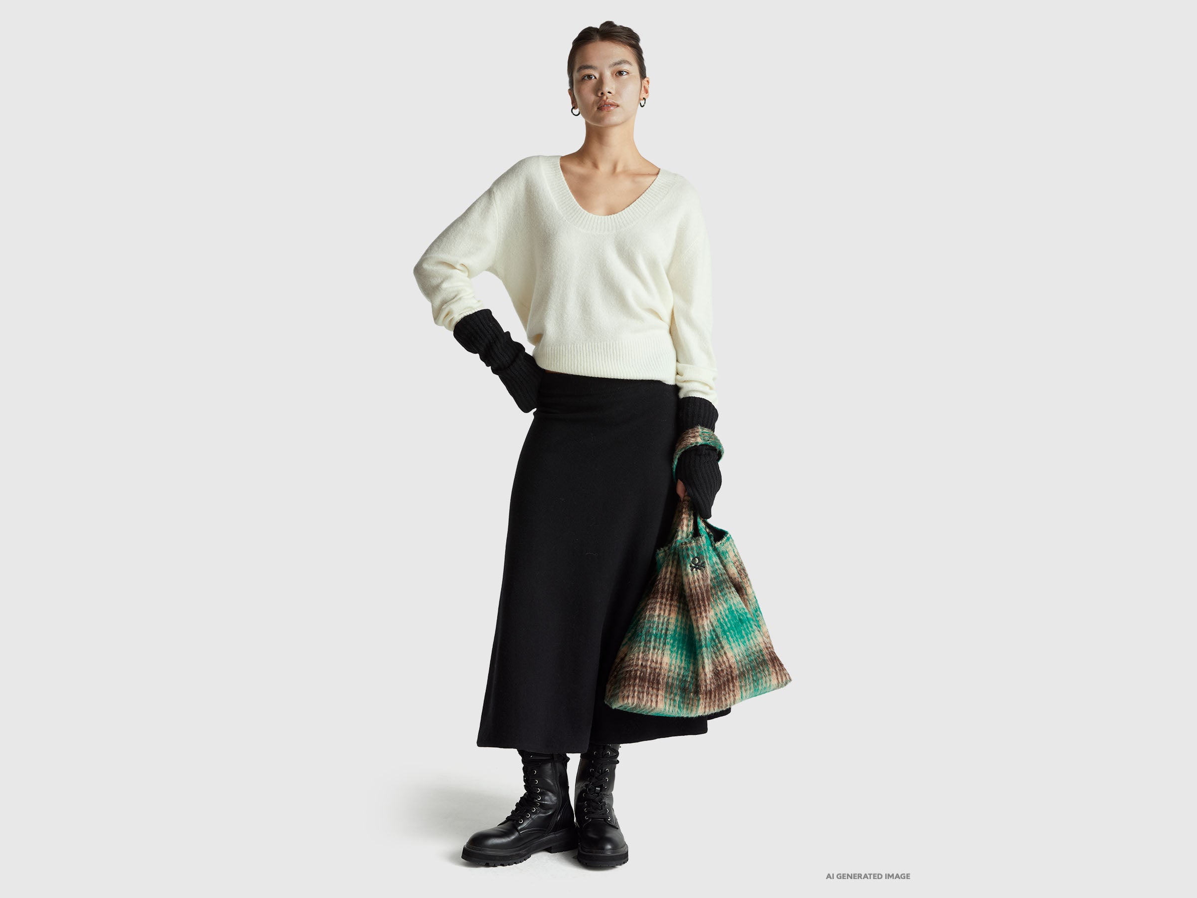 United Colors of Benetton Maglione oversize pullover lana caldo