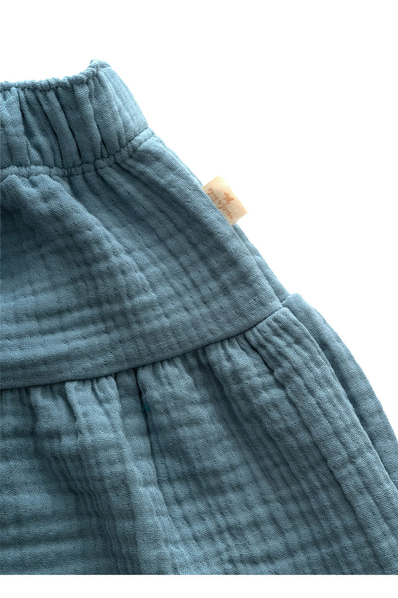 Miela Kids Gonna Mussola Blu gonna lunga 4-5 anni cotone