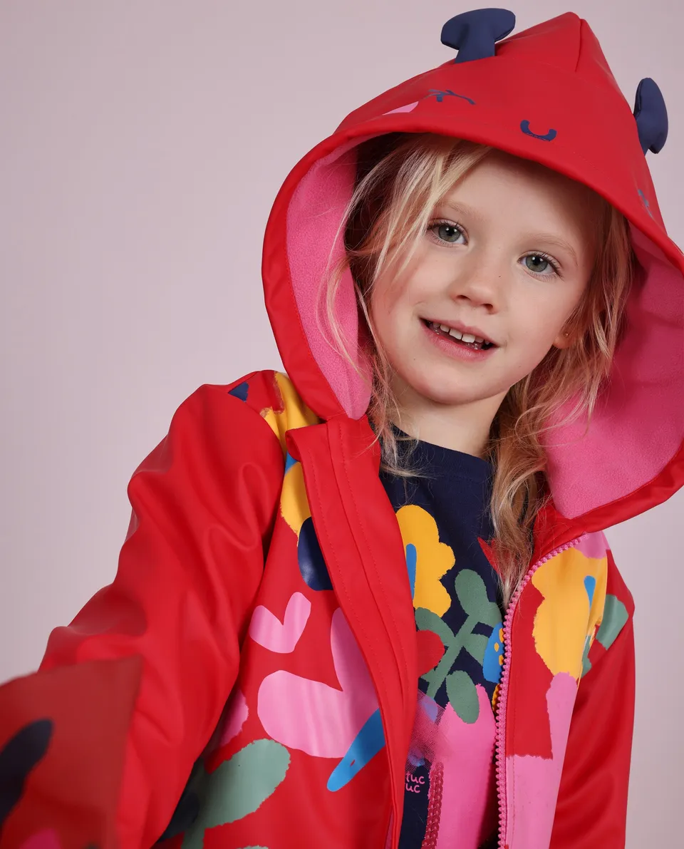 TucTuc Cappotti impermeabile bimba rosso coccinella